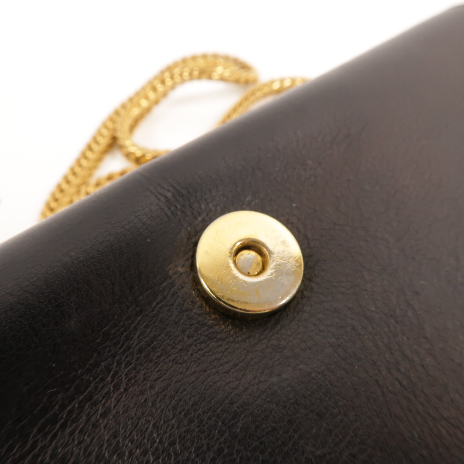YVES SAINT LAURENT 牛皮皮革Chain Bag鏈帶肩背袋
