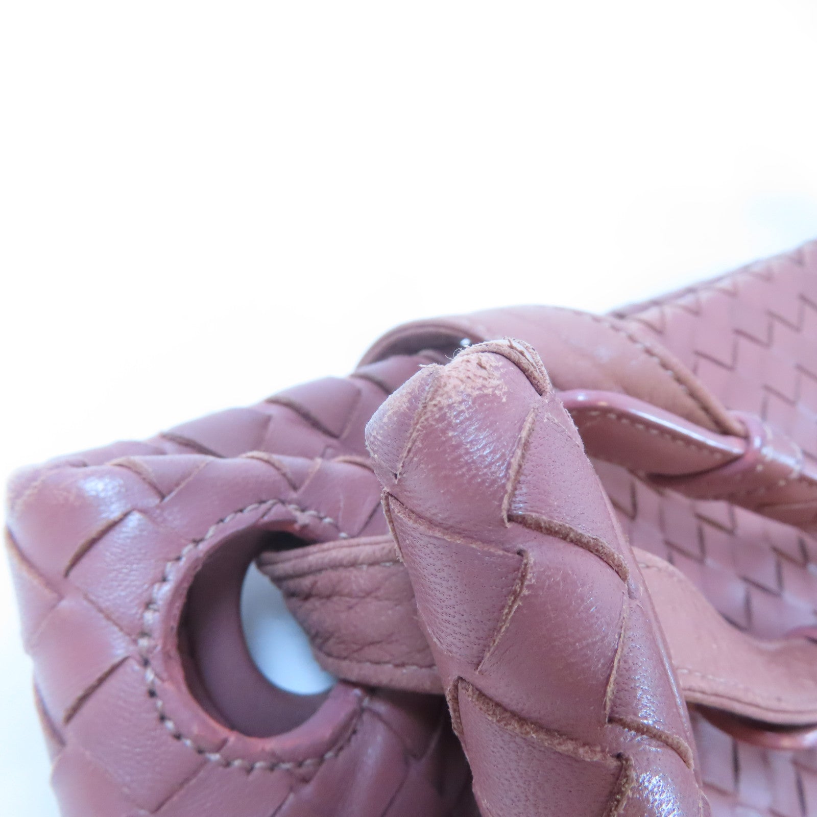 BOTTEGA VENETA 織紋牛皮皮革Shoulder Bag肩背袋粉紅色