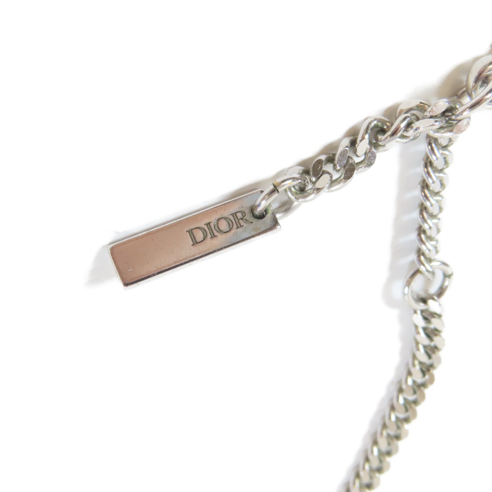 Dior 【激減優惠】金屬Lock Necklace銀扣項鍊銀色