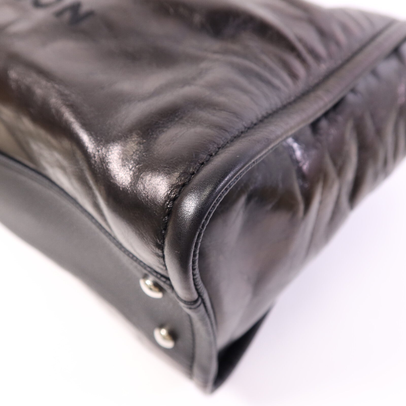 CHANEL 牛皮皮革Deauville Tote Bag銀扣手挽袋