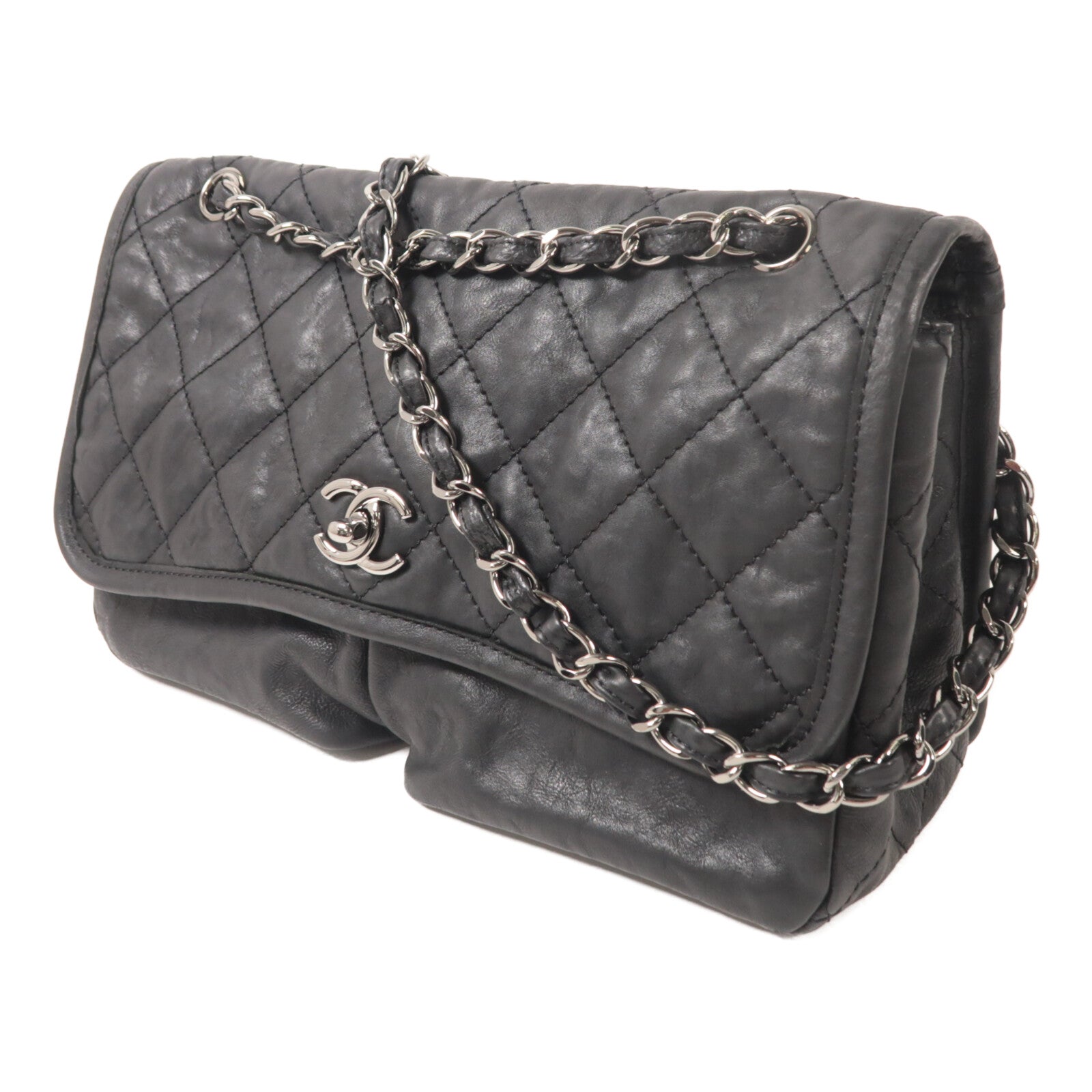 CHANEL 牛皮皮革Chain Shoulder鏈帶肩背袋