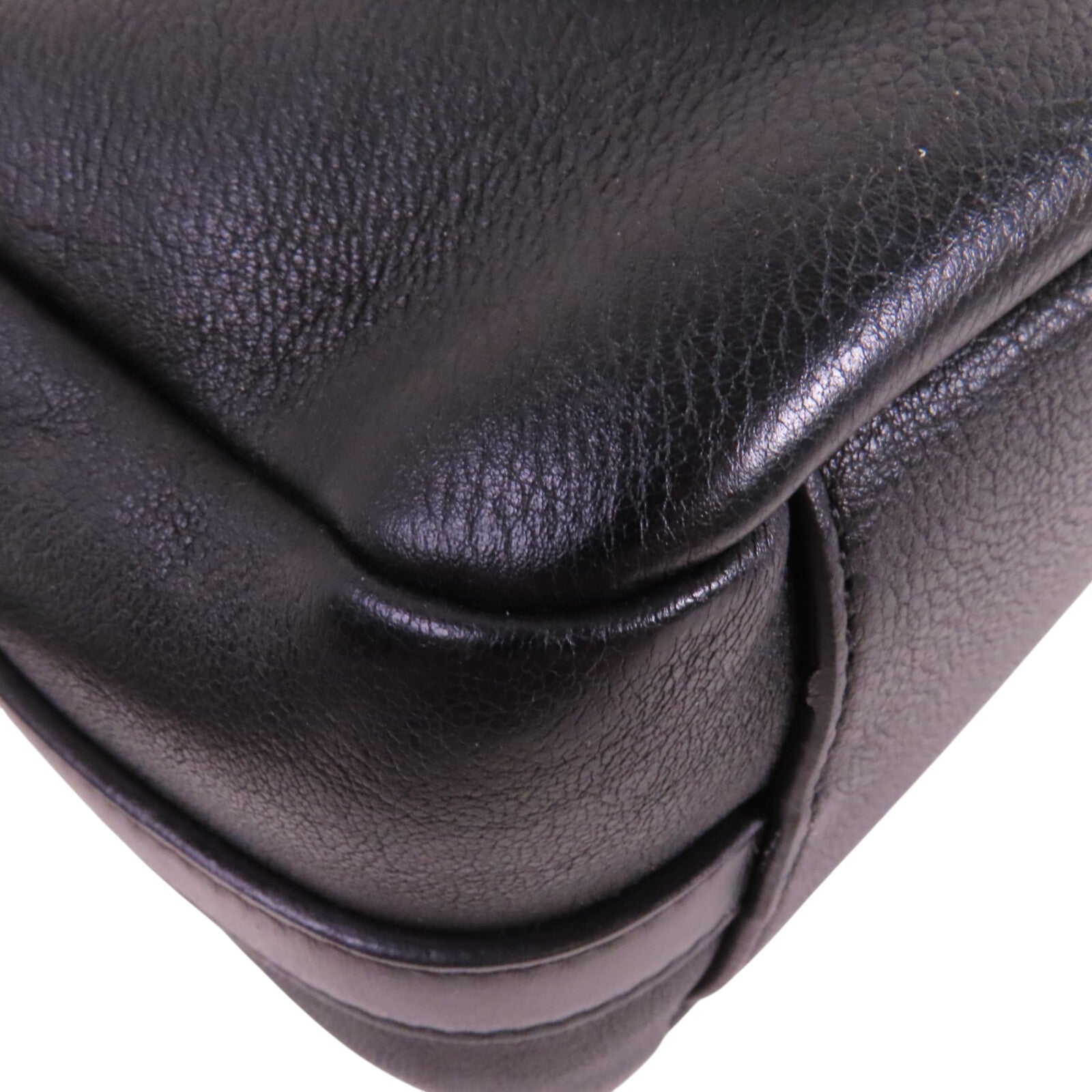 CHANEL 牛皮皮革Chain 2Way Shoulder Bag金扣鏈帶手挽肩背兩袋