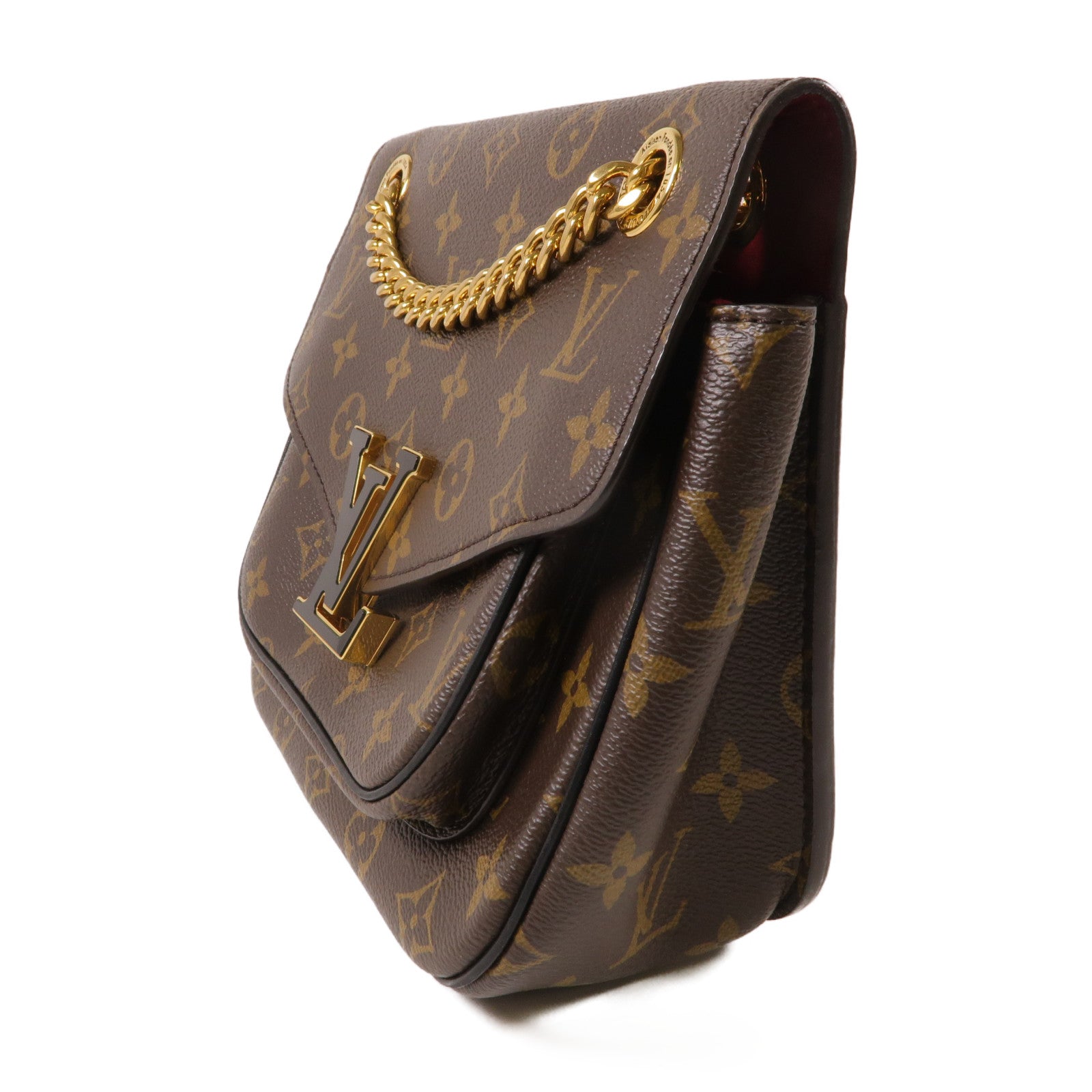 LOUIS VUITTON Monogram Passy金扣肩背袋棕色