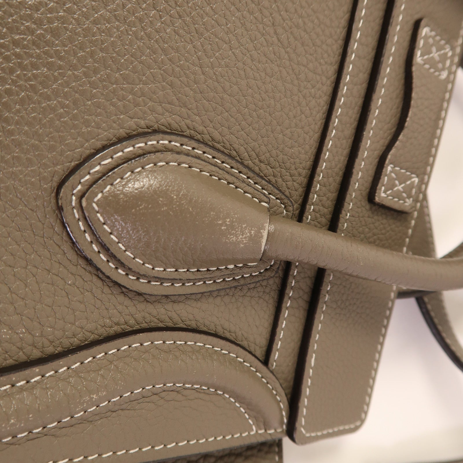 CELINE 牛皮皮革Nano Luggage銀扣手挽肩背兩用袋