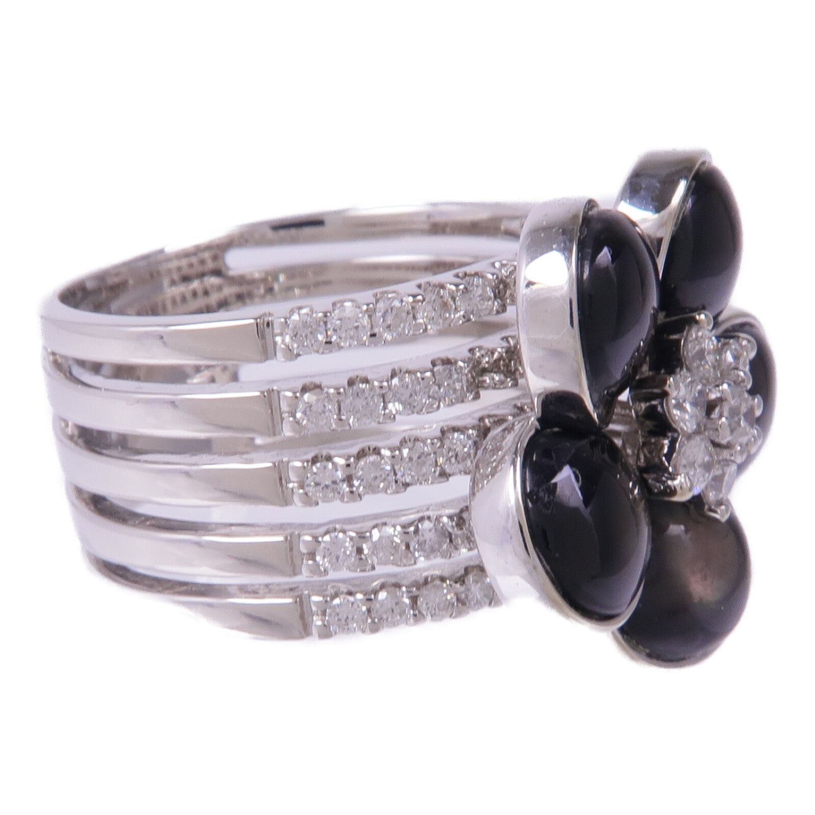 JEWELRY 18K白金Sapphire Diamond Ring藍寶石/鑽石戒指US#5.25