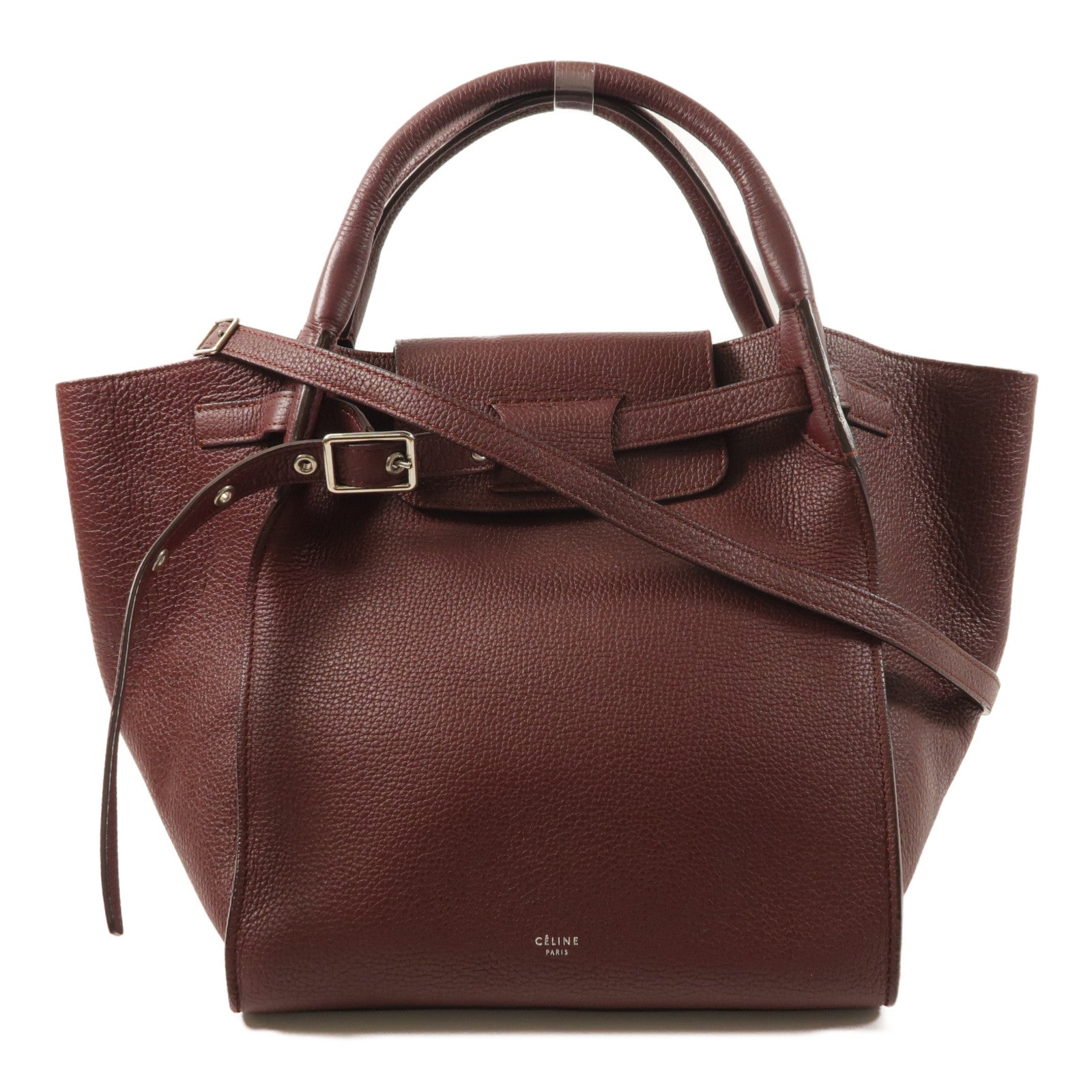 CELINE 牛皮皮革Small Big Bag銀扣手挽肩背兩用袋