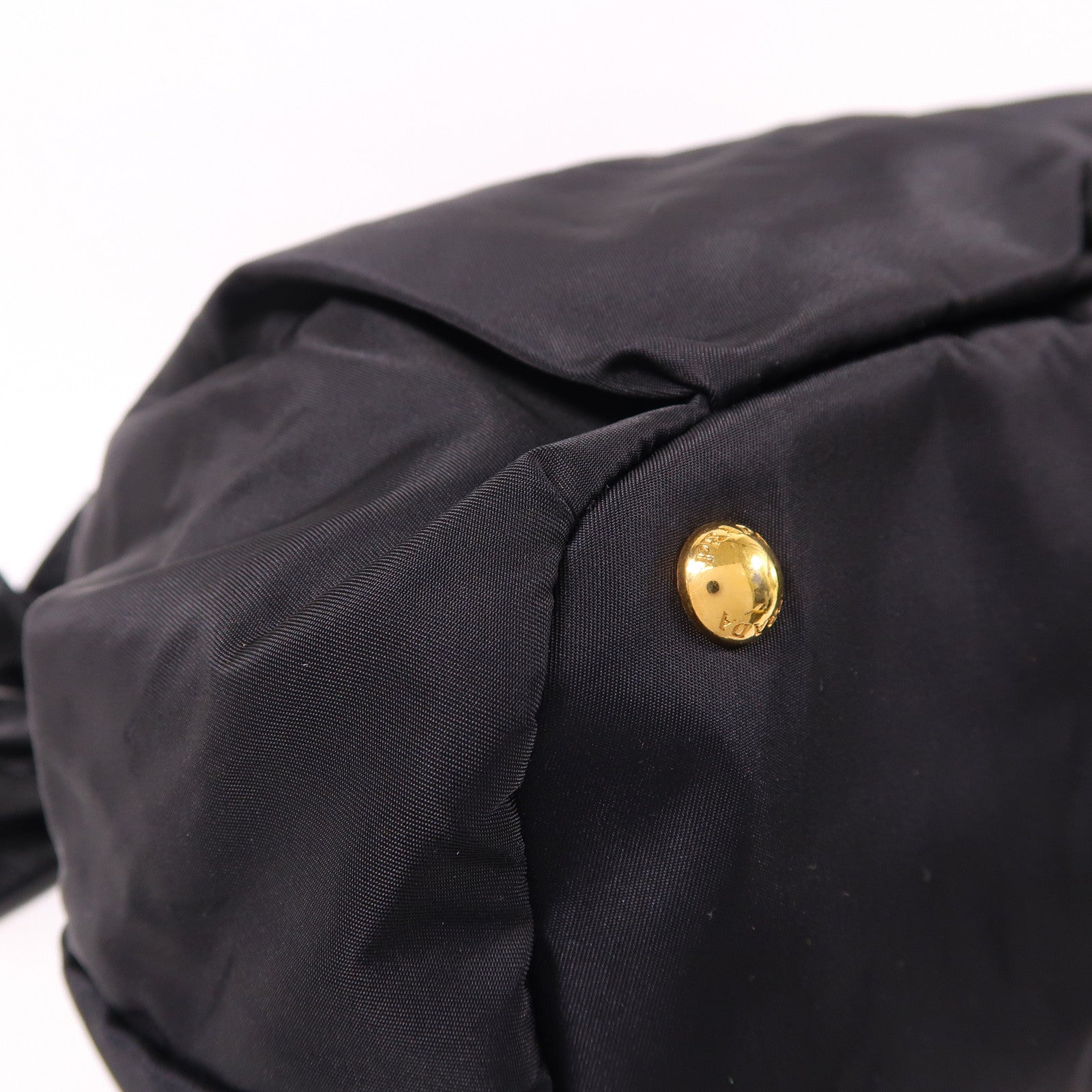 PRADA 尼龍Tote Bag金扣肩背袋