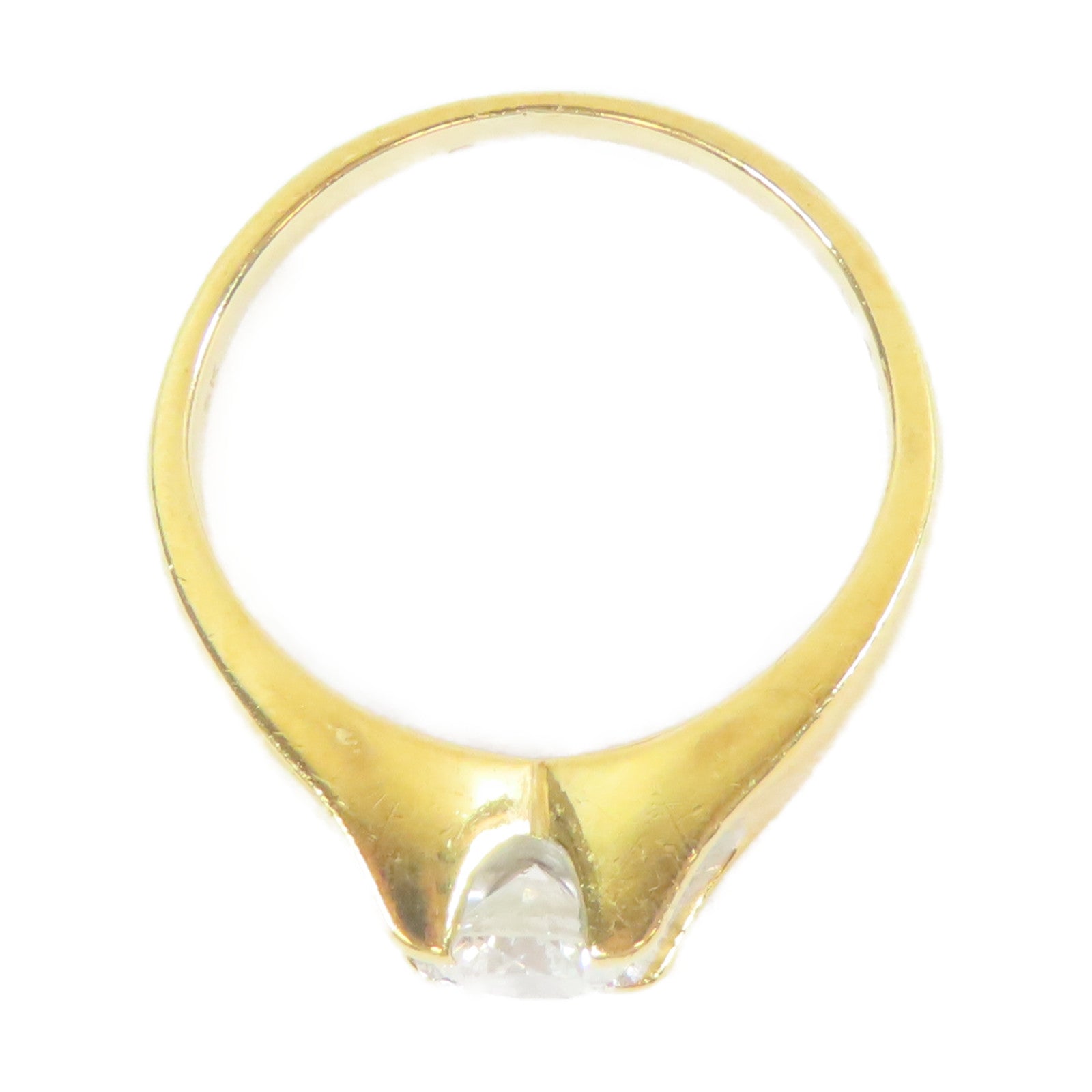 JEWELRY 【激減優惠】18K黃金Diamond Ring0.41ct鑽石戒指US#4.75