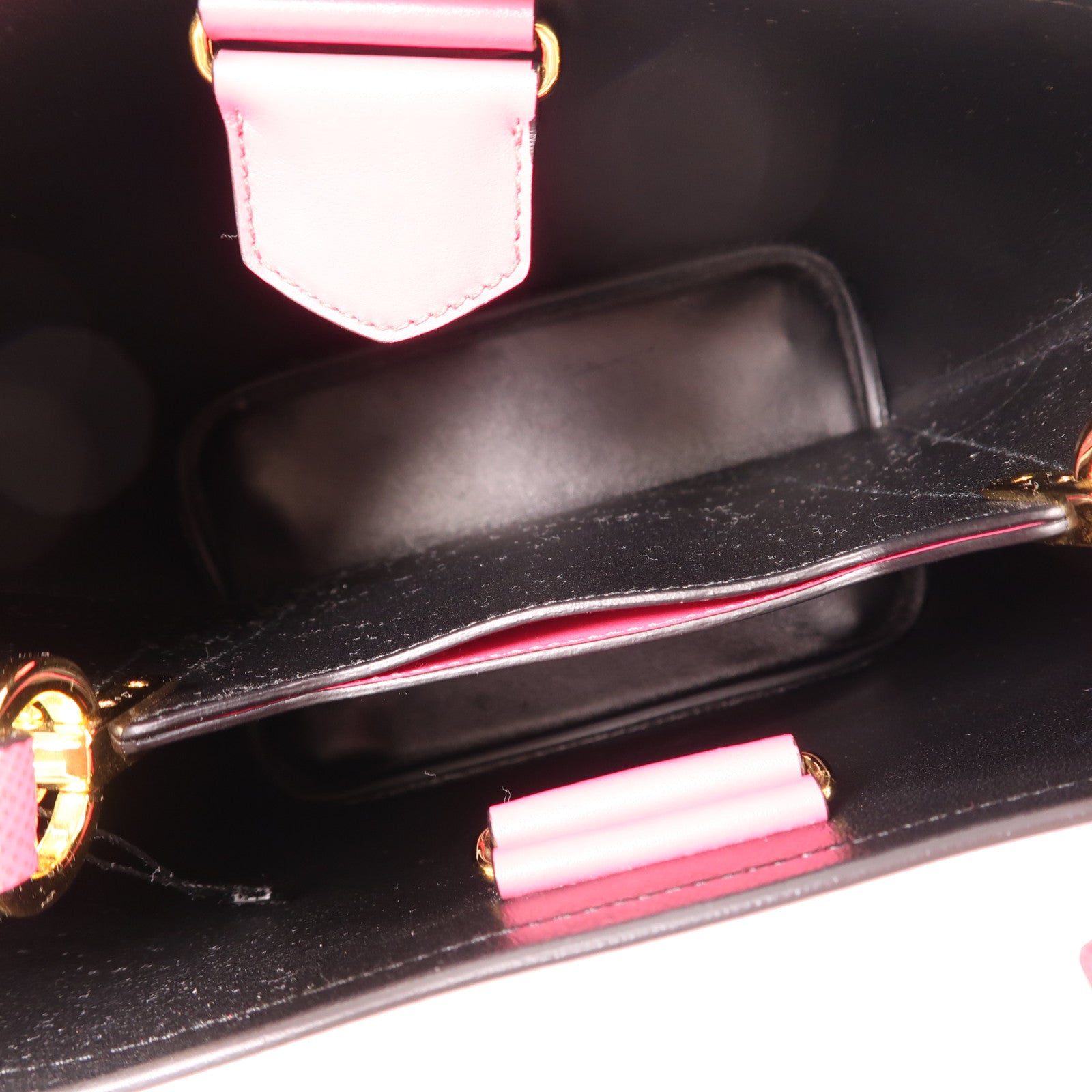 PRADA 牛皮皮革Shoulder Bag金扣手挽袋