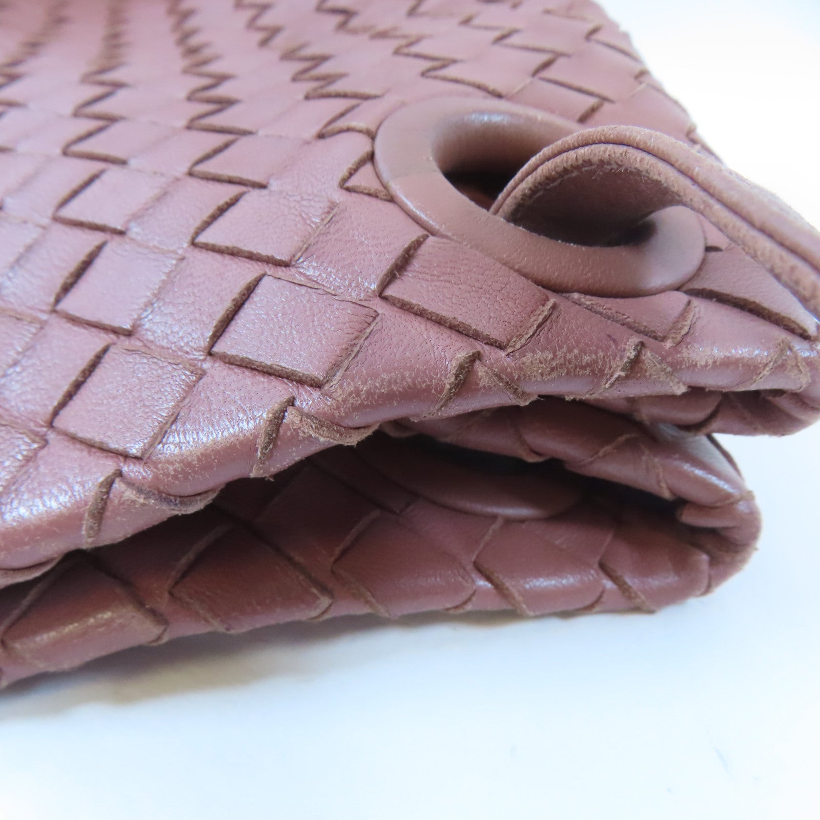 BOTTEGA VENETA 織紋牛皮皮革Shoulder Bag肩背袋粉紅色