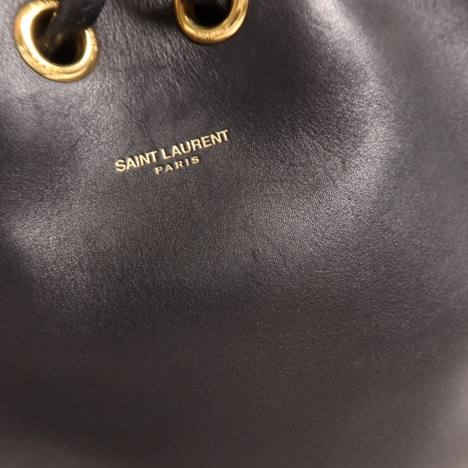 SAINT LAURENT 牛皮皮革Bucket Bag金扣手挽肩背兩用袋