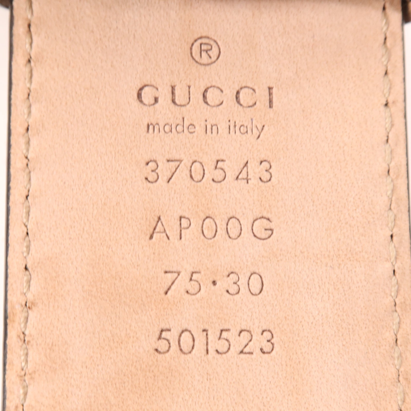 GUCCI 牛皮皮革Belt金扣皮帶