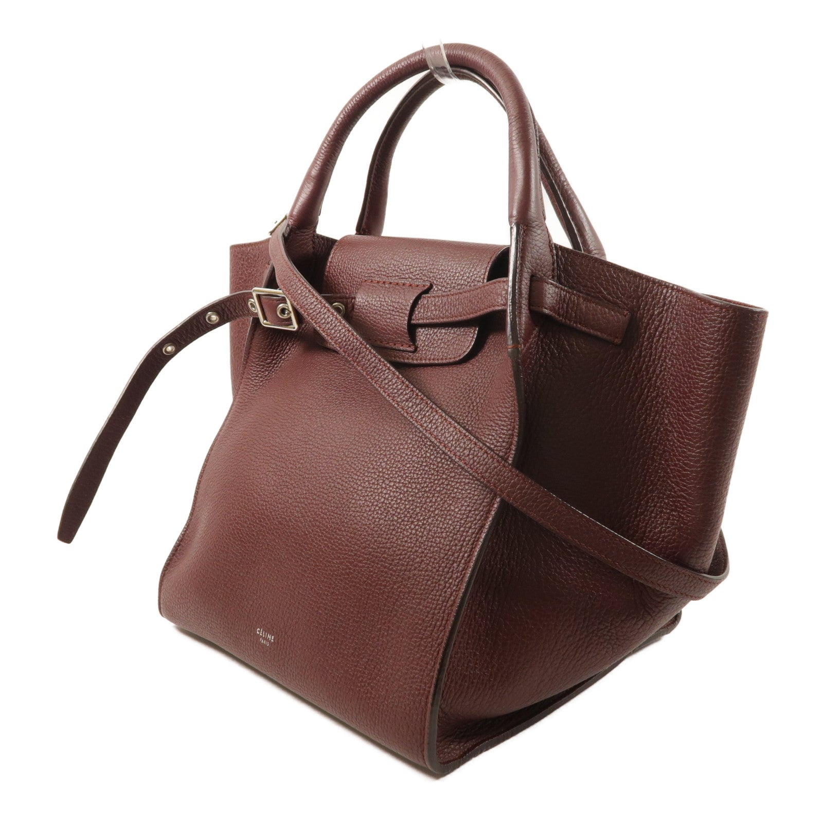 CELINE 牛皮皮革Small Big Bag銀扣手挽肩背兩用袋