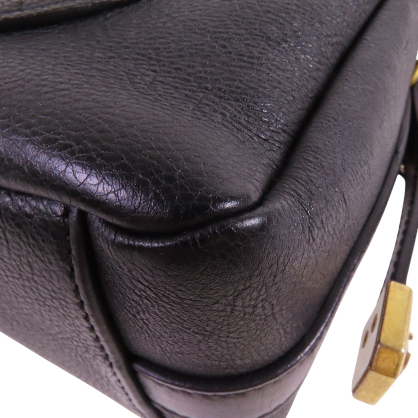 CHANEL 牛皮皮革Chain 2Way Shoulder Bag金扣鏈帶手挽肩背兩袋