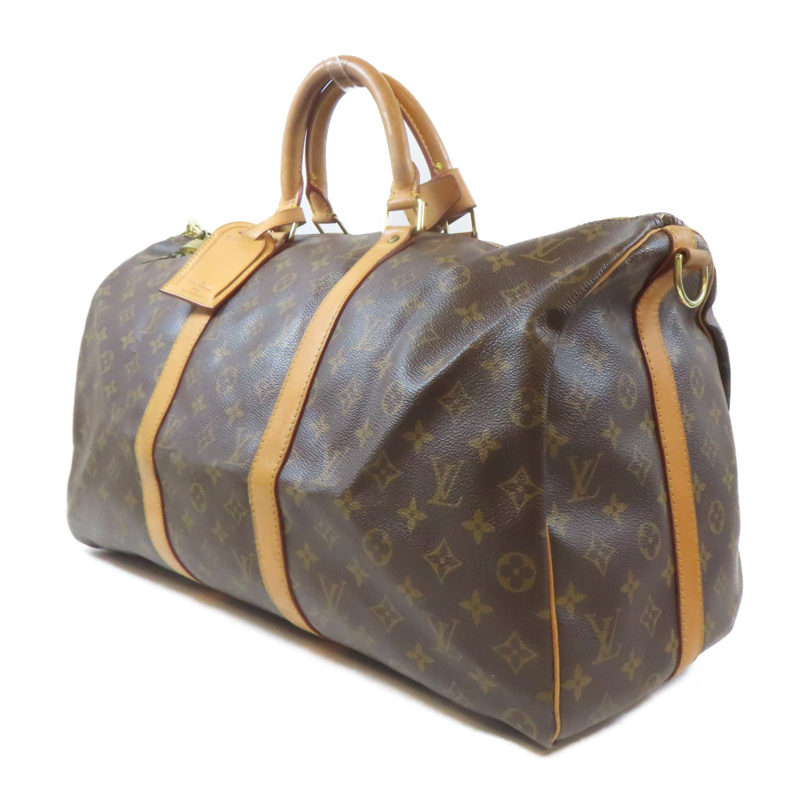 LOUIS VUITTON Monogram Keepall Bandouliere 50 Travel Bag金扣手挽肩背兩用袋啡色