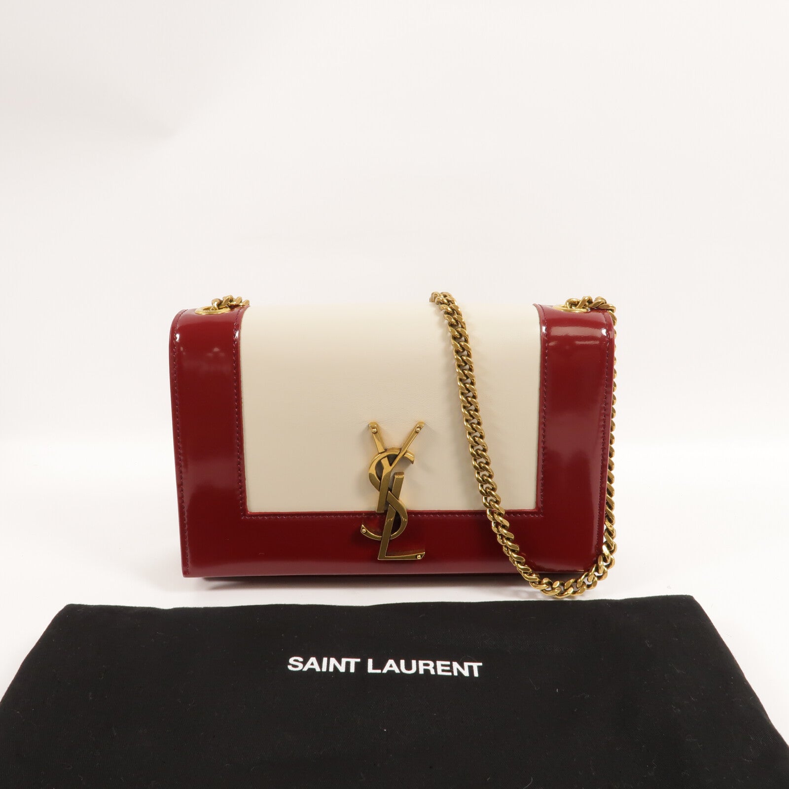 SAINT LAURENT 牛皮/羊皮皮革Small Kate鏈帶肩背袋