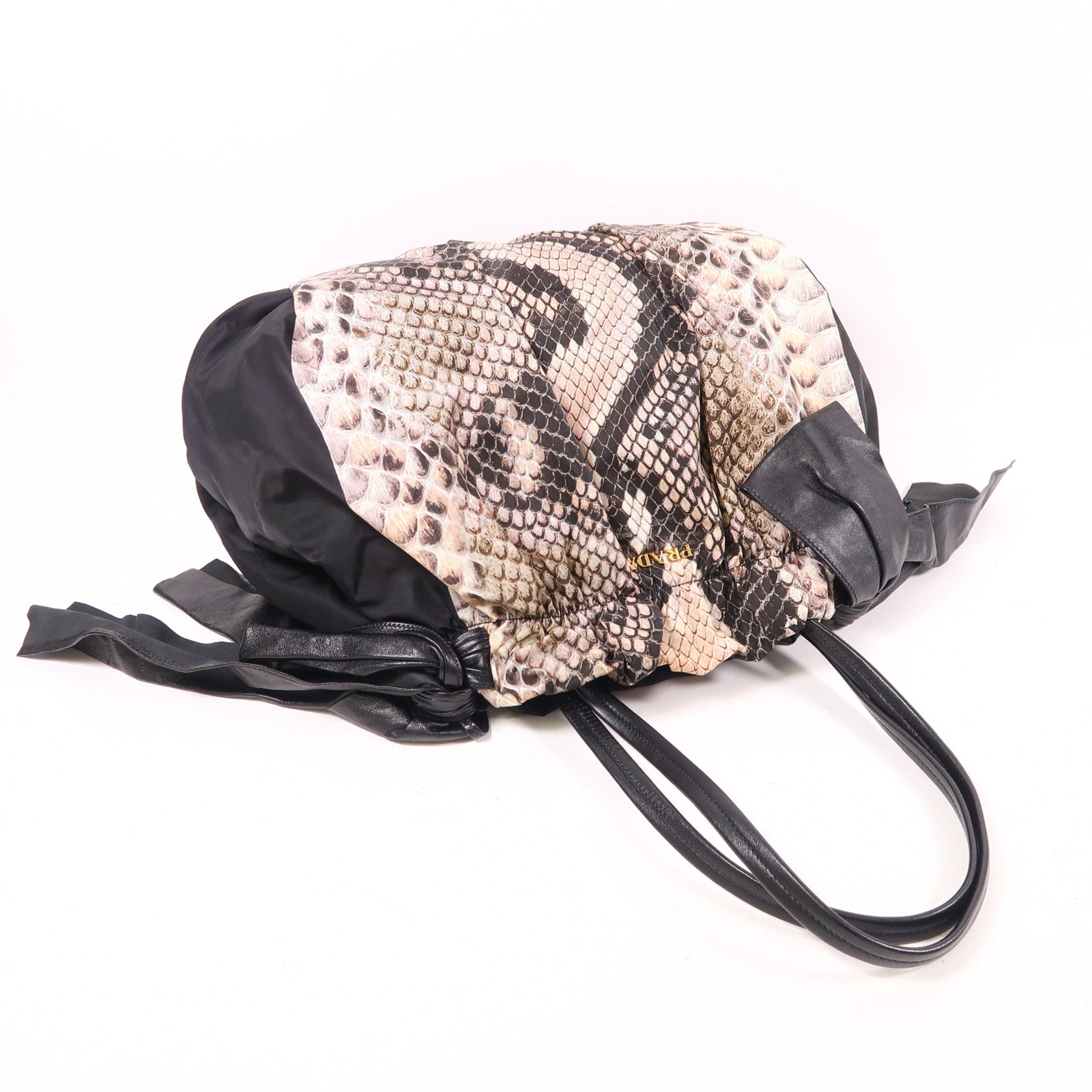 PRADA 【激減優惠】尼龍Tote Bag金扣肩背袋