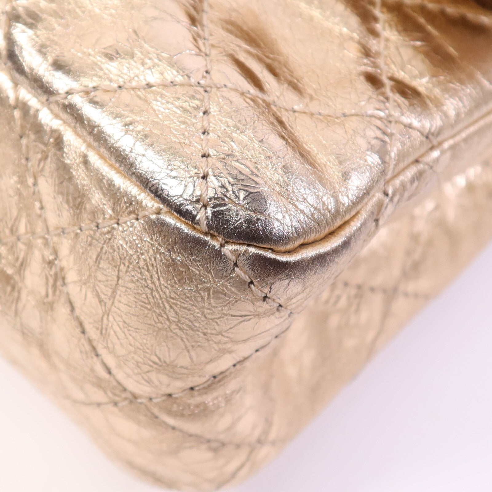 CHANEL 牛皮皮革2.55金扣鏈帶肩背袋