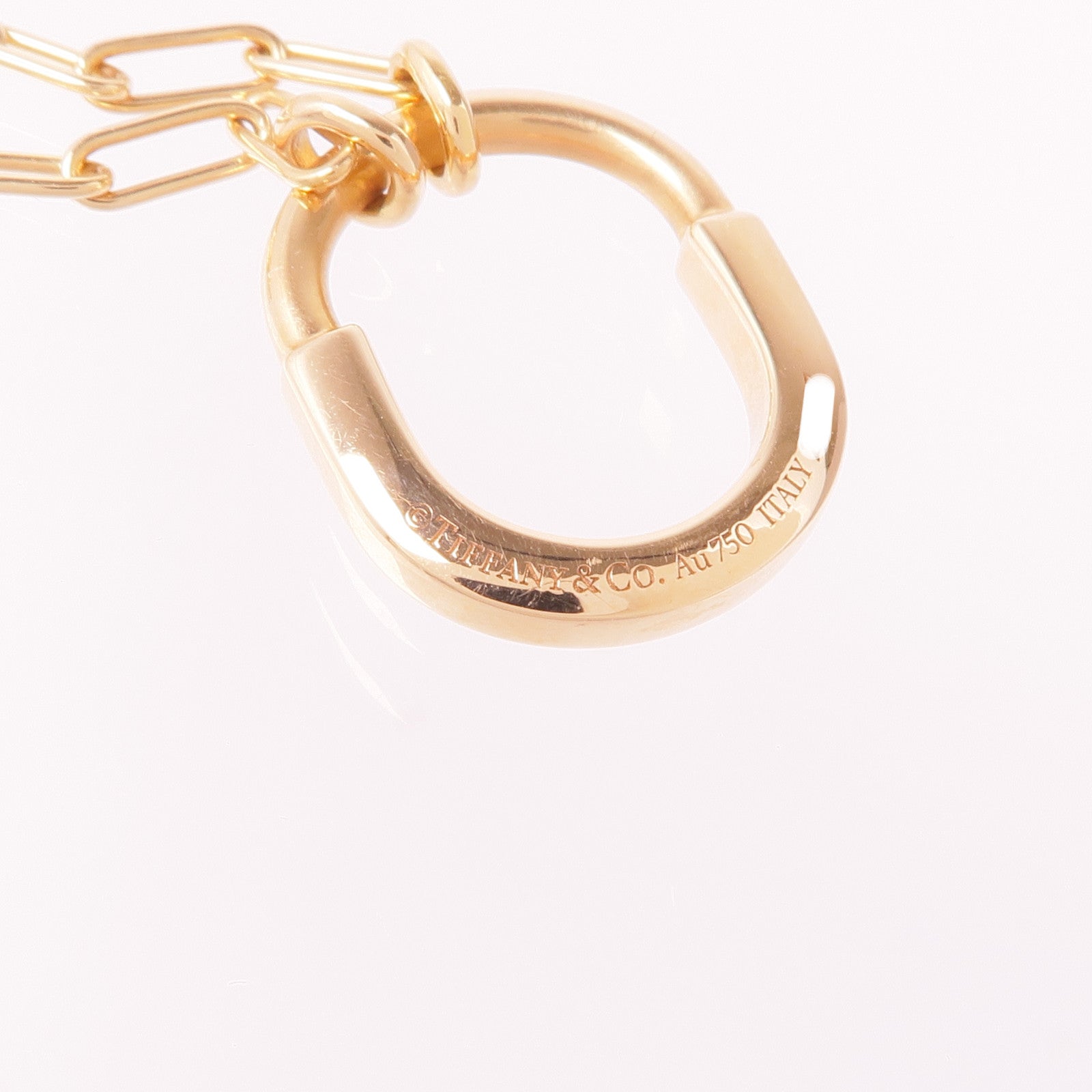 TIFFANY＆CO 18K玫瑰金Lock Small Pendant項鍊