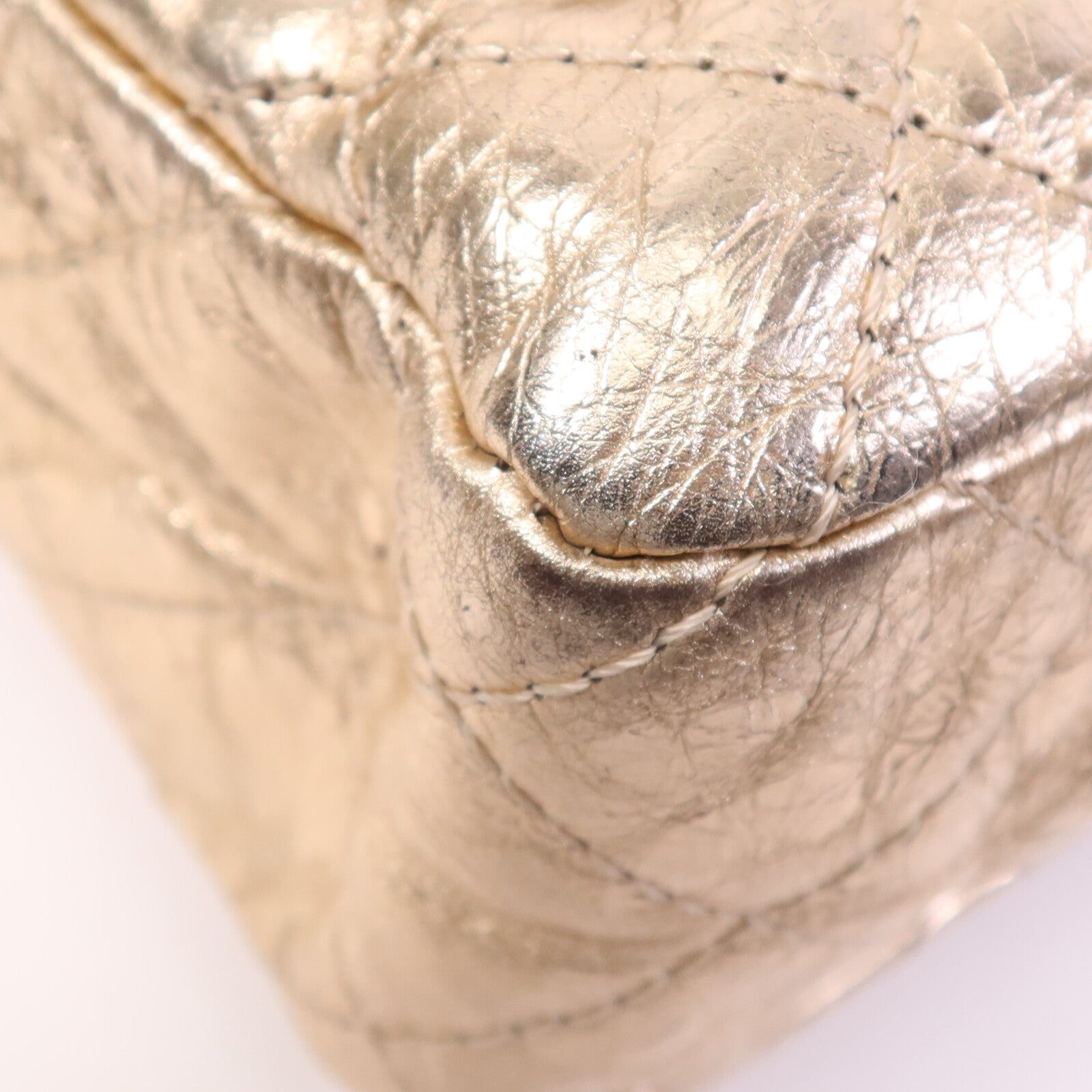 CHANEL 牛皮皮革2.55金扣鏈帶肩背袋