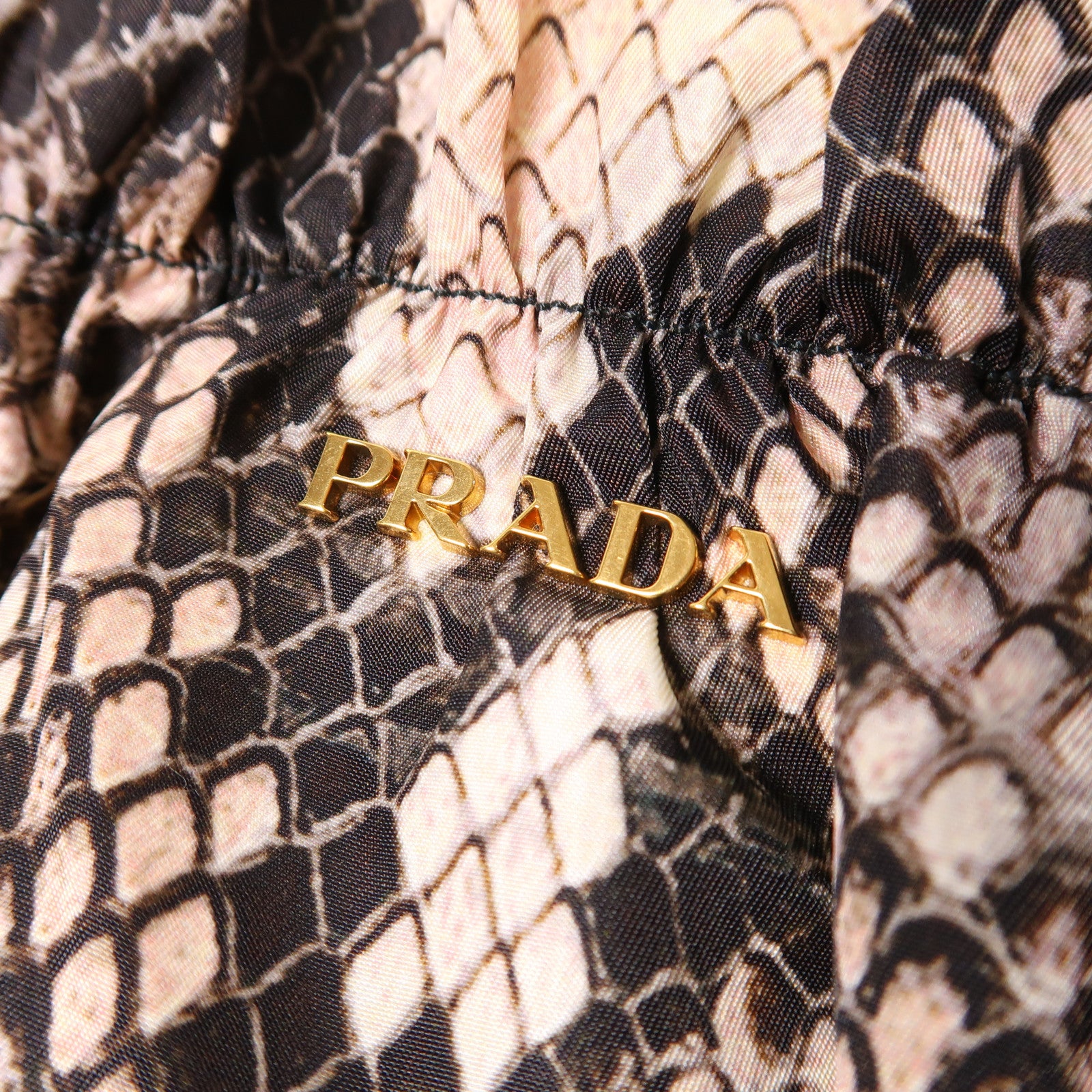 PRADA 尼龍Tote Bag金扣肩背袋