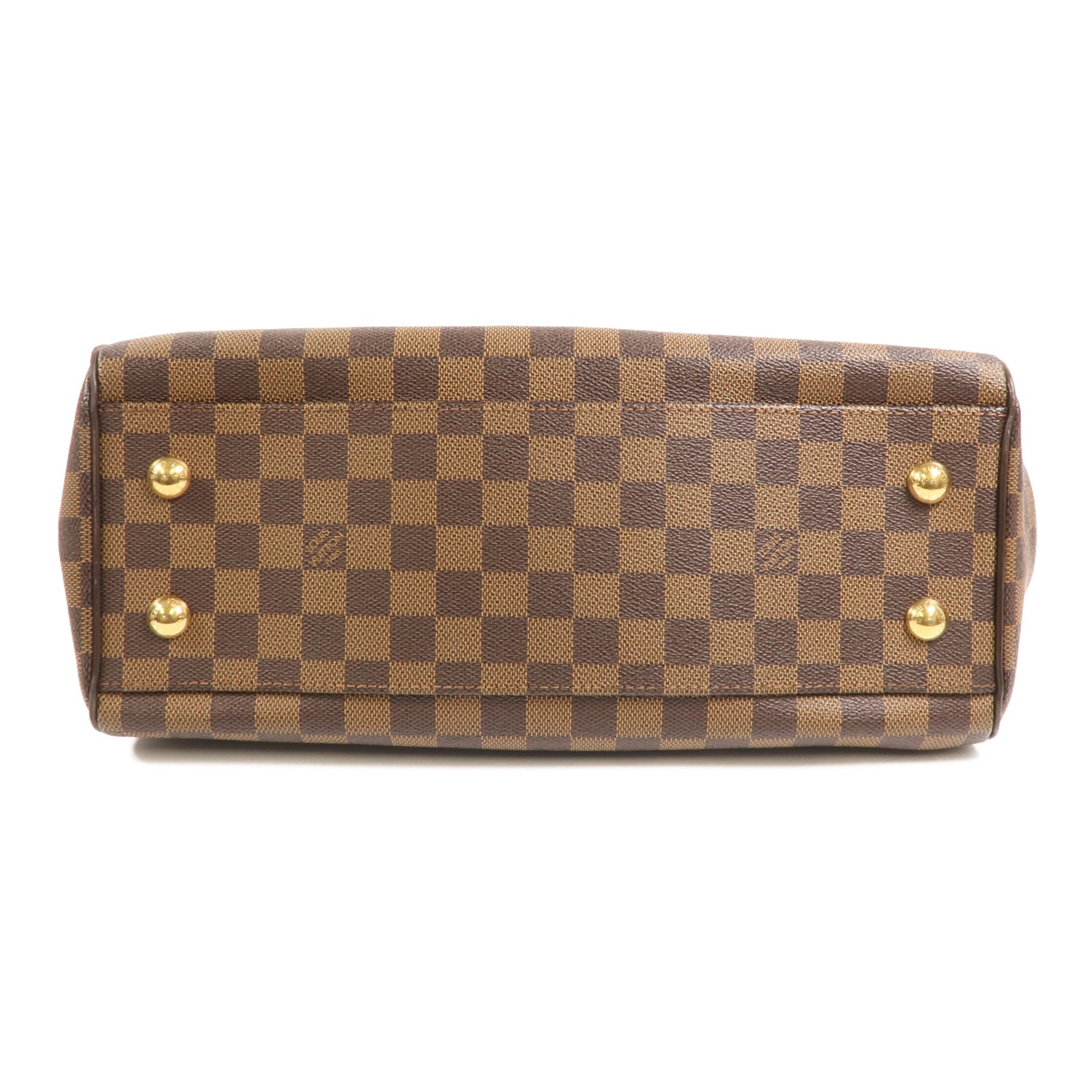 LOUIS VUITTON Damier Trevi金扣手挽肩背兩用袋