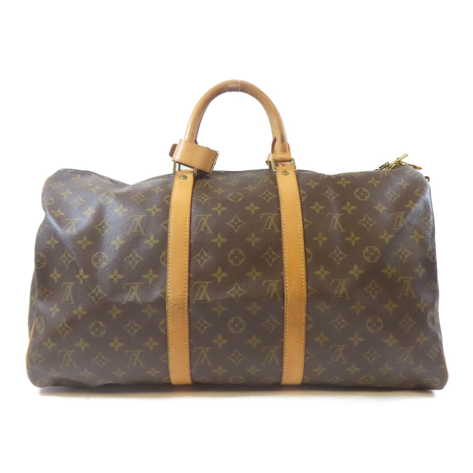 LOUIS VUITTON Monogram Keepall Bandouliere 50 Travel Bag金扣手挽肩背兩用袋啡色