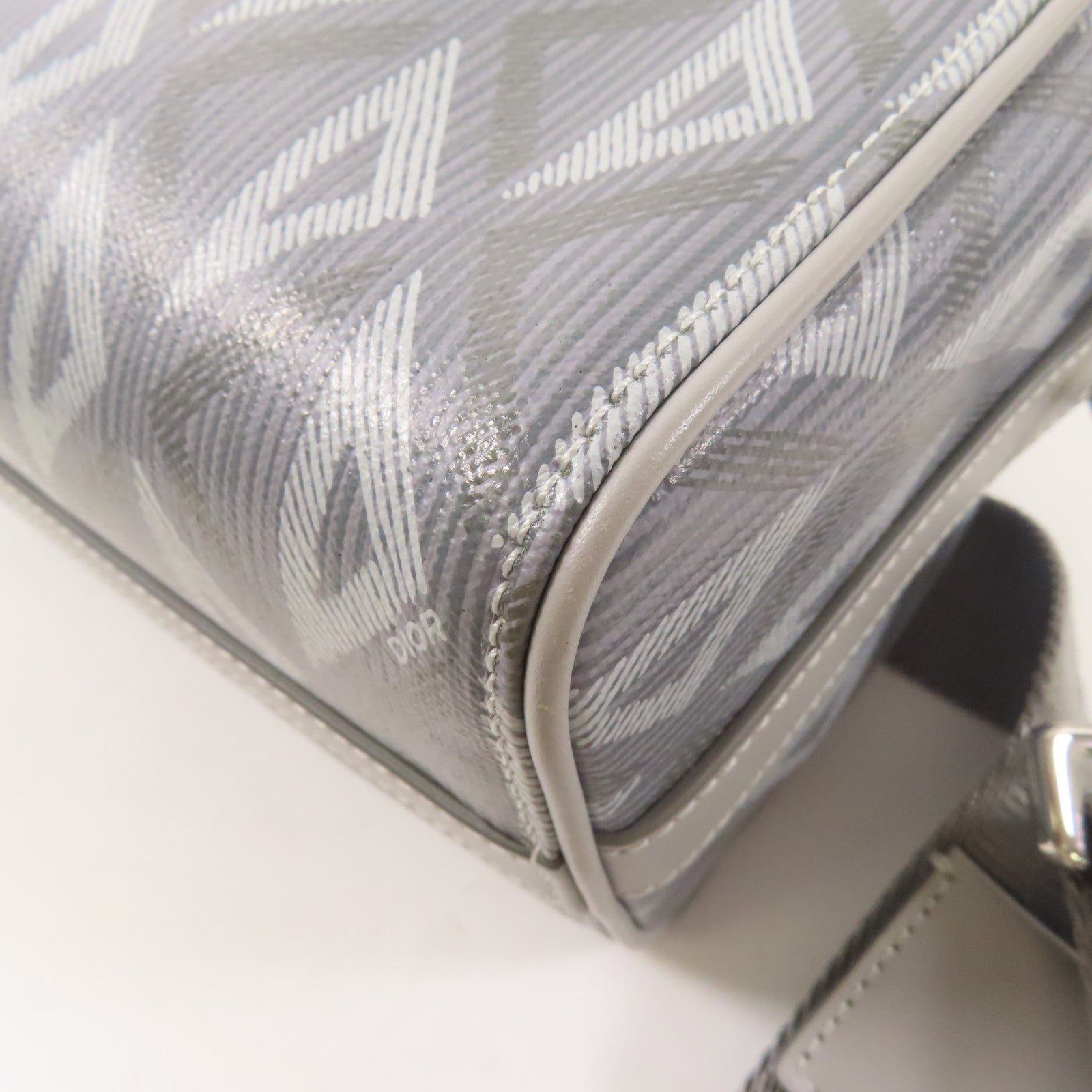 Dior 塗層帆布Shoulder Bag銀扣肩背袋