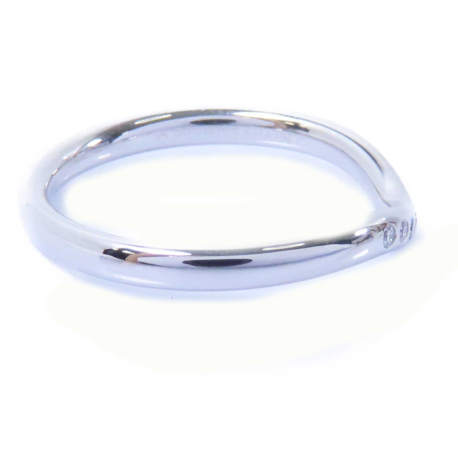 TIFFANY＆CO 【激減優惠】PT950鉑金Diamond Wedding Band Ring 0.06ct鑽石戒指US#5.25