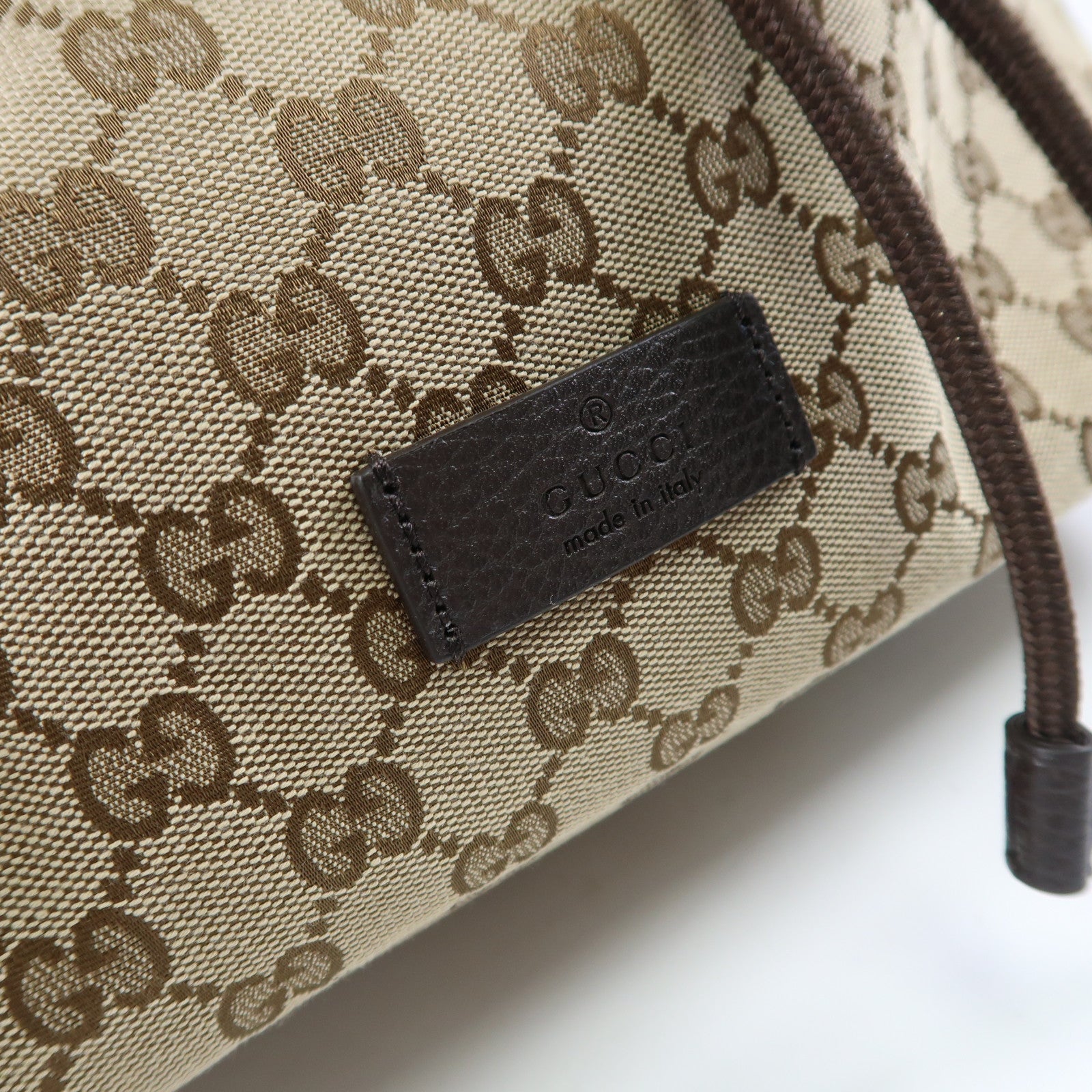 GUCCI 帆布Backpack銀扣背包