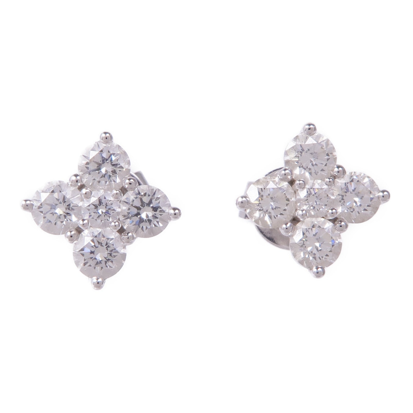 JEWELRY Diamond Earrings 18K White Gold