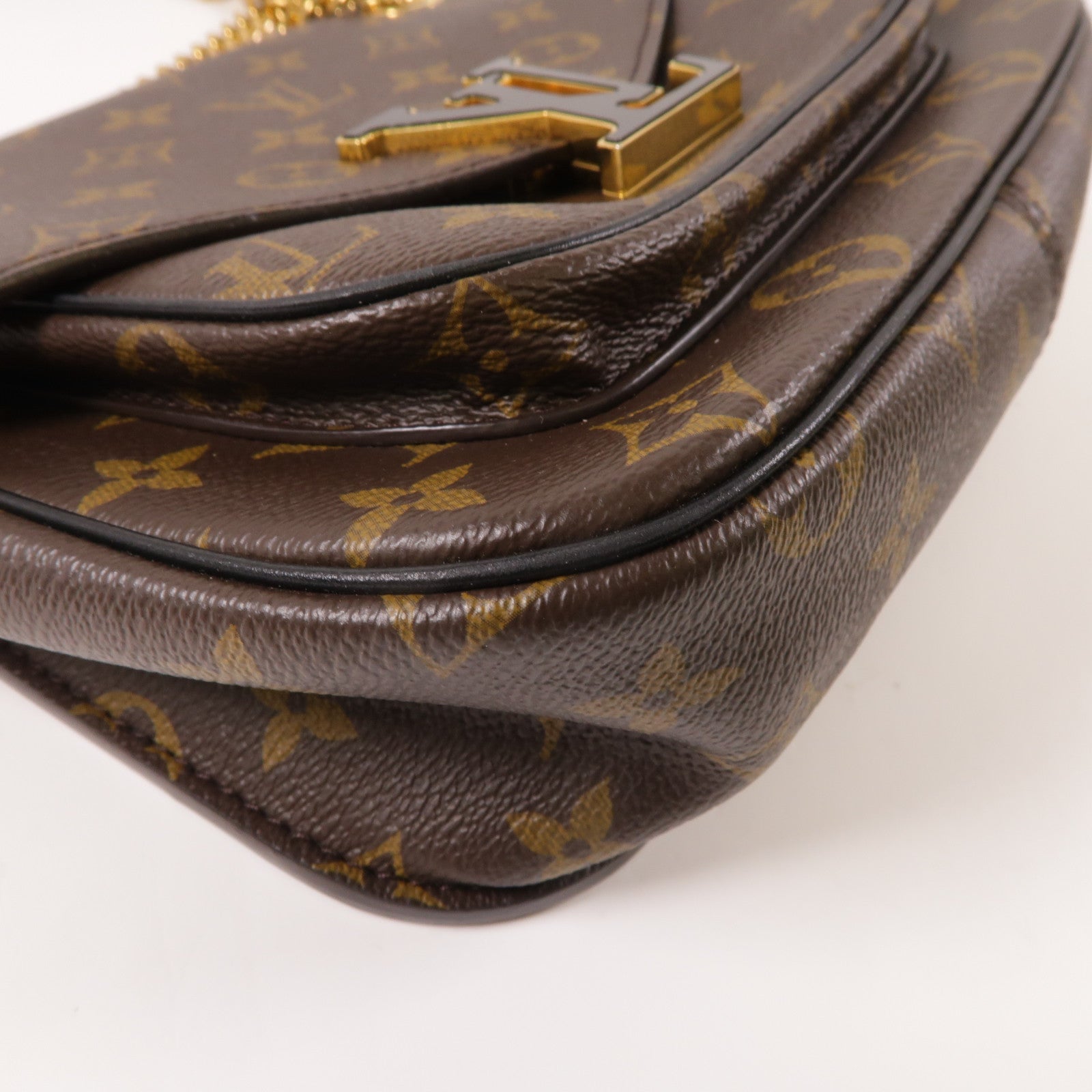 LOUIS VUITTON Monogram Passy金扣肩背袋棕色
