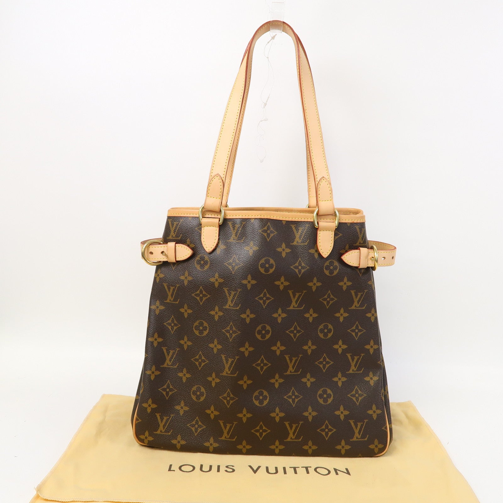 LOUIS VUITTON Monogram Batignolles金扣手挽袋啡色