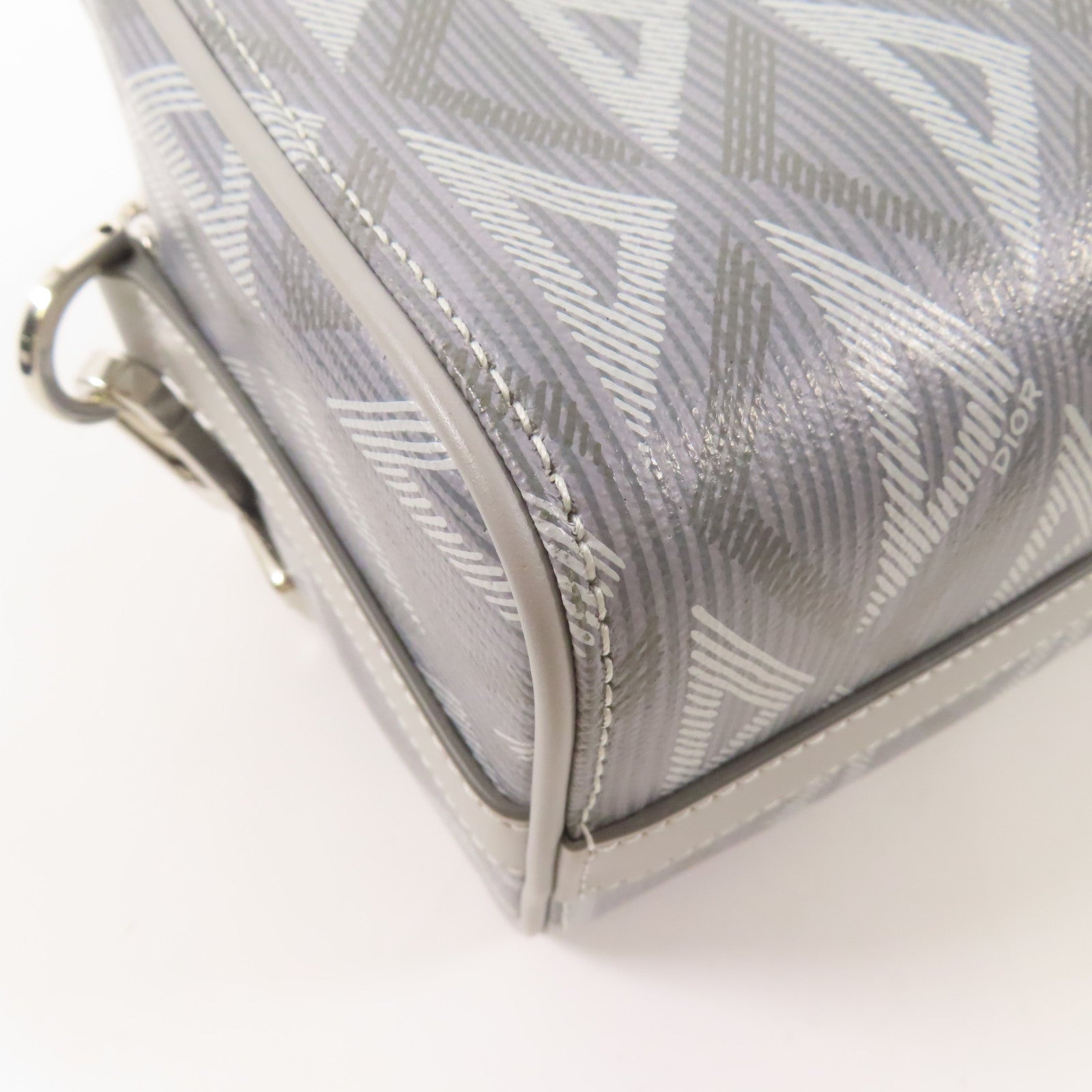 Dior 塗層帆布Shoulder Bag銀扣肩背袋