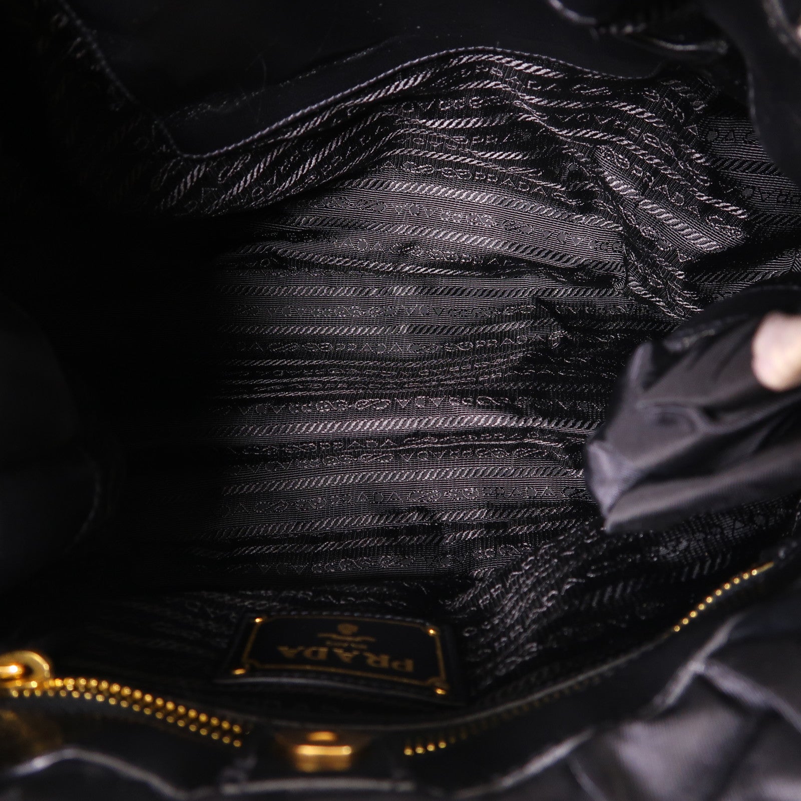 PRADA 【激減優惠】尼龍Tote Bag金扣肩背袋