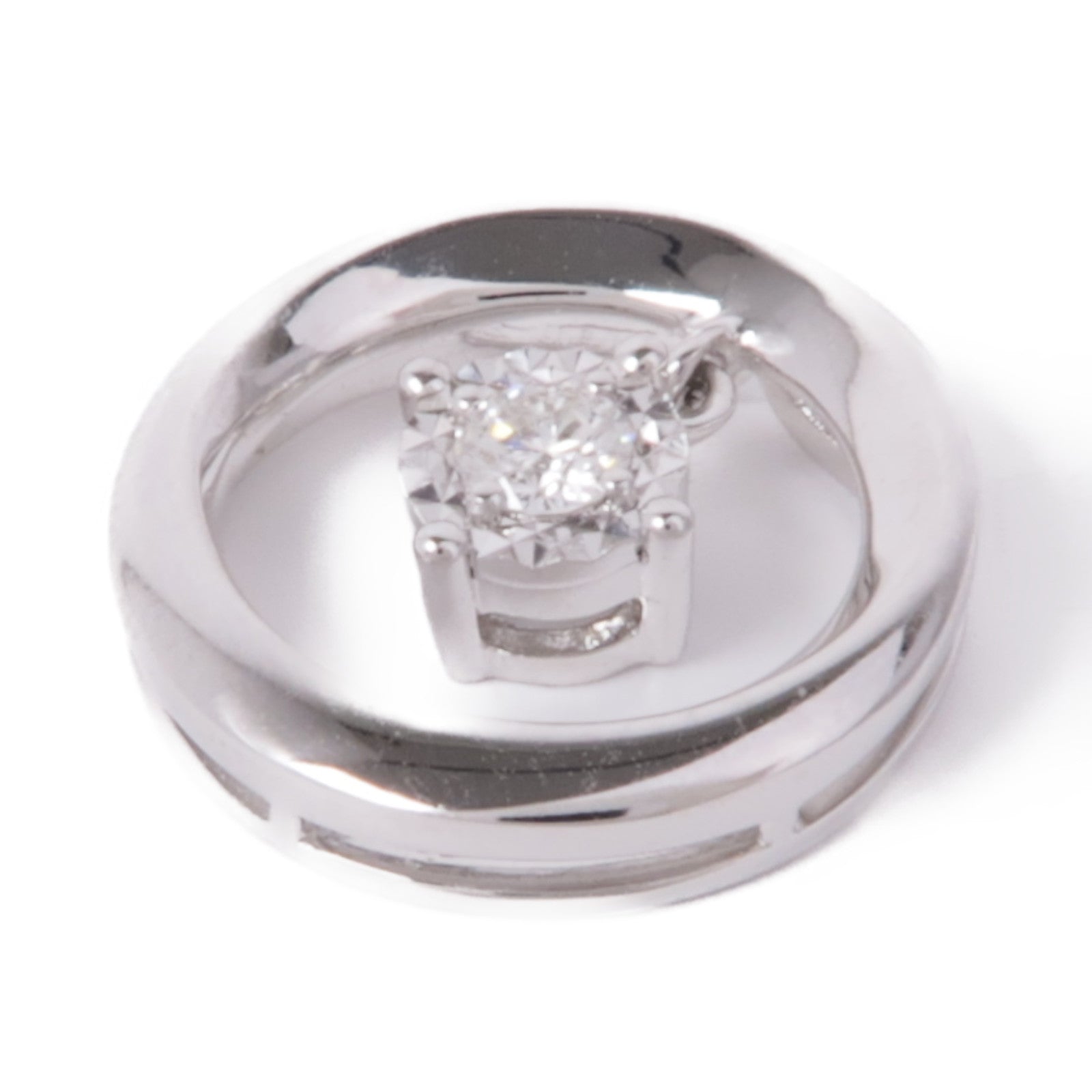 JEWELRY 18K白金Diamond Pendant Top鑽石吊墜