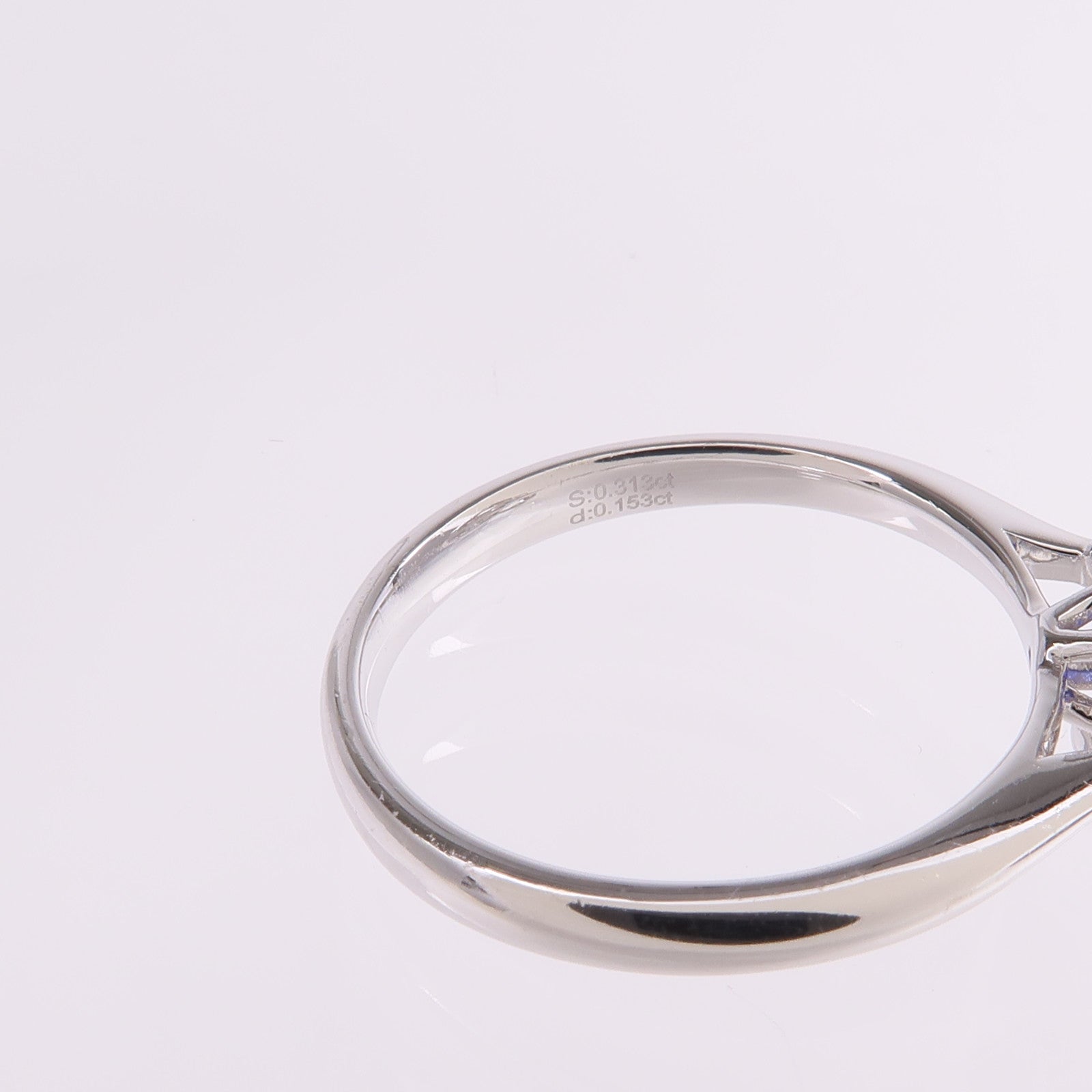 JEWELRY 【激減優惠】18K白金Sapphire Diamond Ring藍寶石/鑽石戒指US#6
