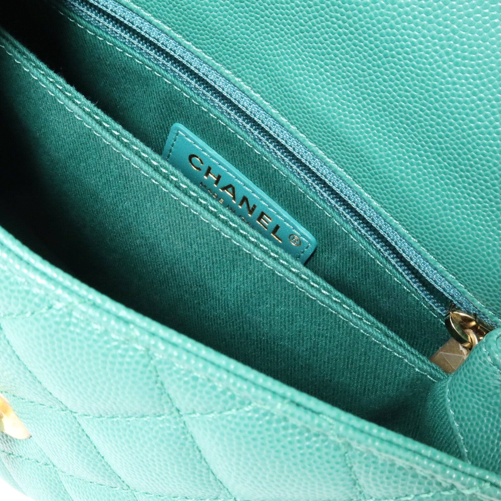 CHANEL 牛皮皮革Coco Handle Small鏈帶手挽肩背兩用袋