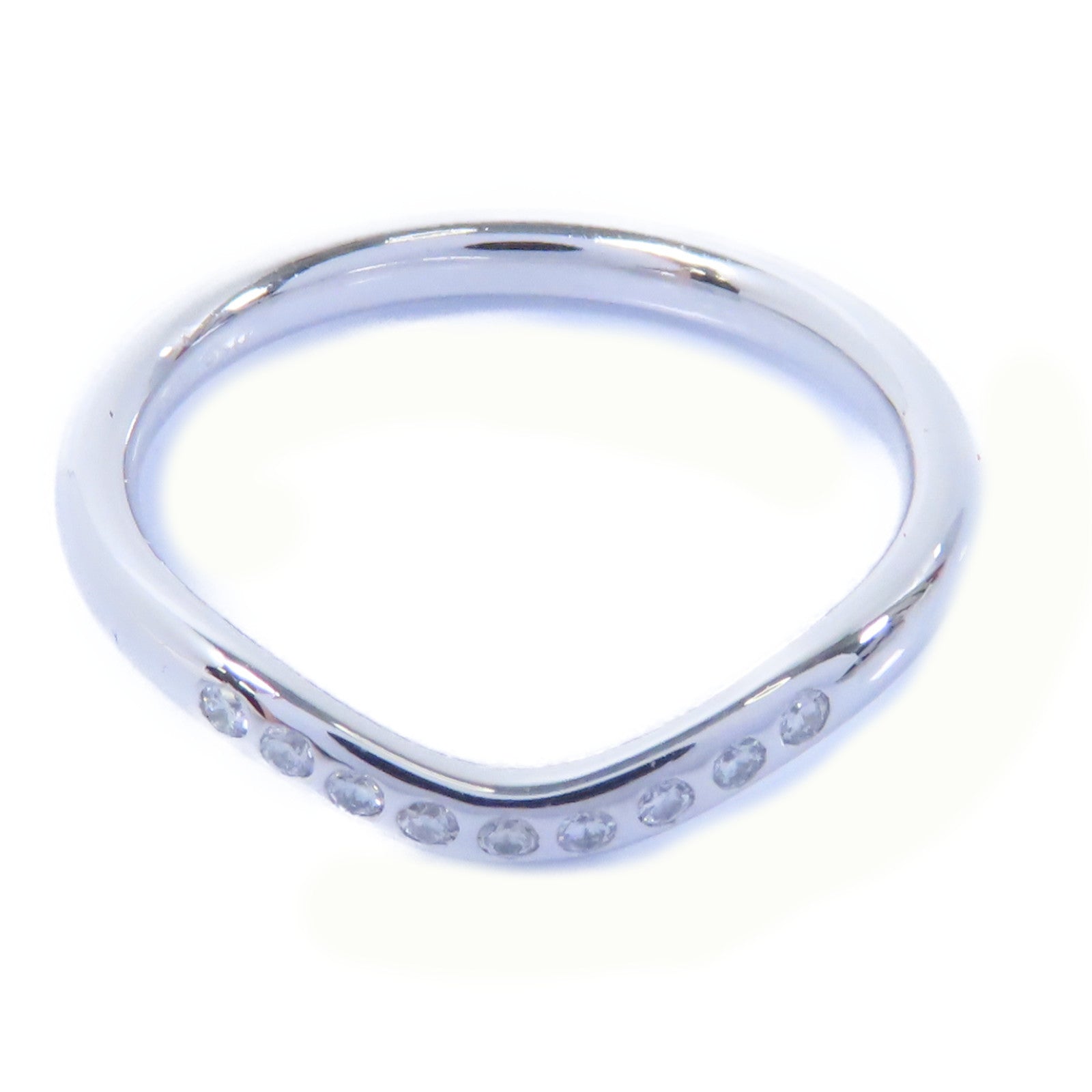 TIFFANY＆CO 【激減優惠】PT950鉑金Diamond Wedding Band Ring 0.06ct鑽石戒指US#5.25