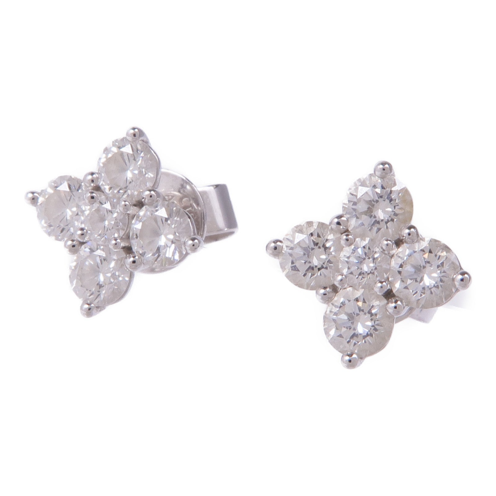 JEWELRY Diamond Earrings 18K White Gold