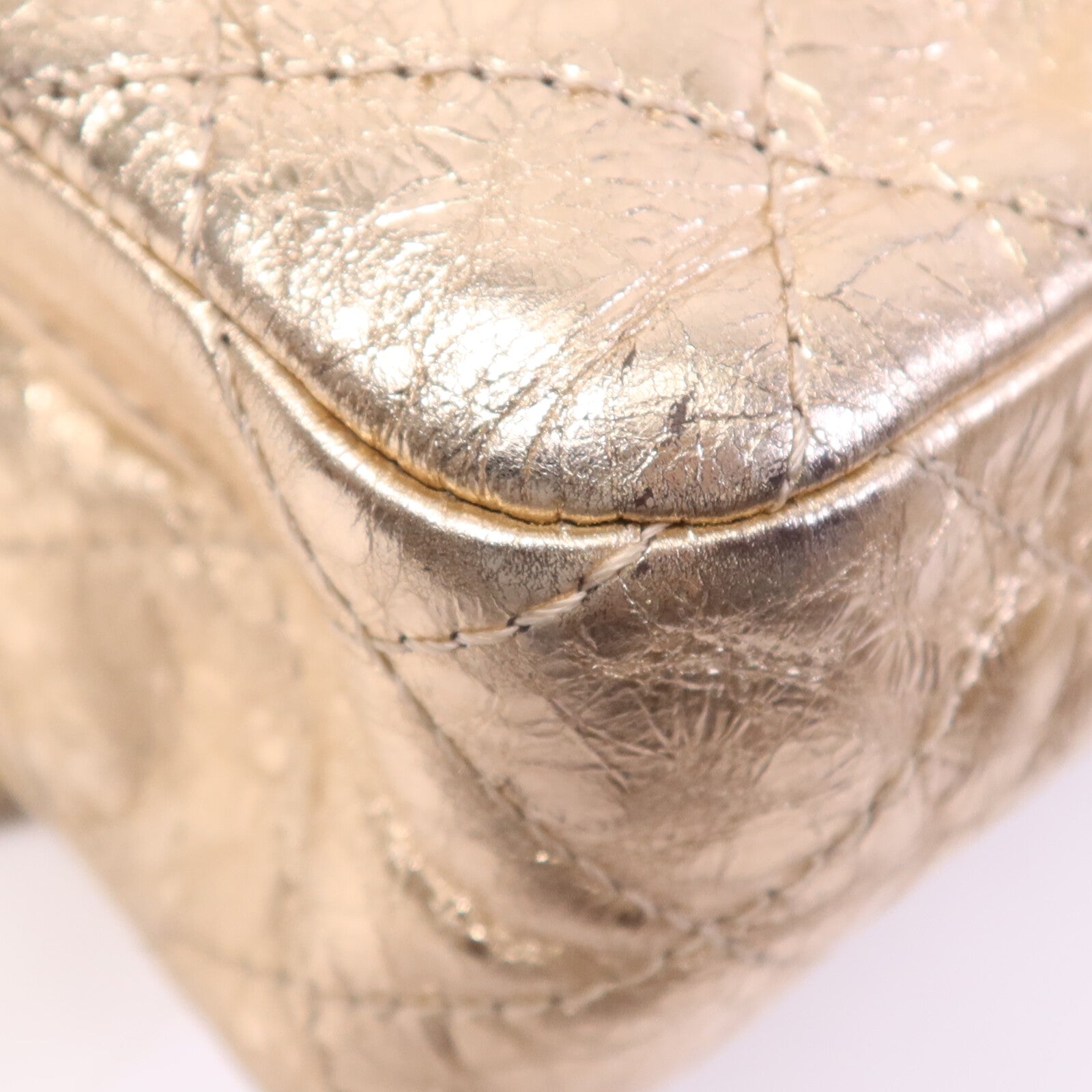 CHANEL 牛皮皮革2.55金扣鏈帶肩背袋