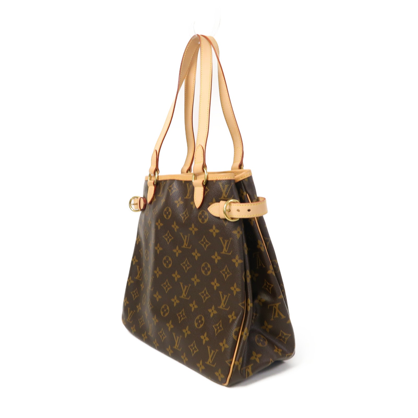 LOUIS VUITTON Monogram Batignolles金扣手挽袋啡色