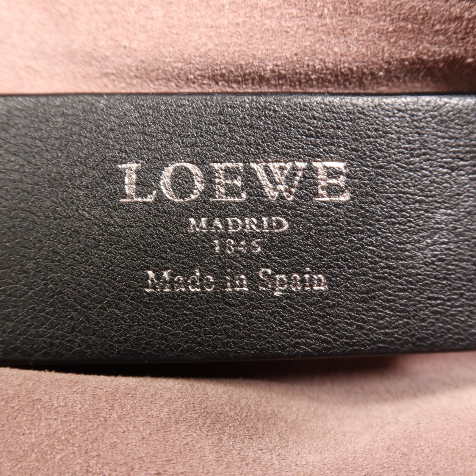 LOEWE 羊皮皮革Hand Bag銀扣手挽袋