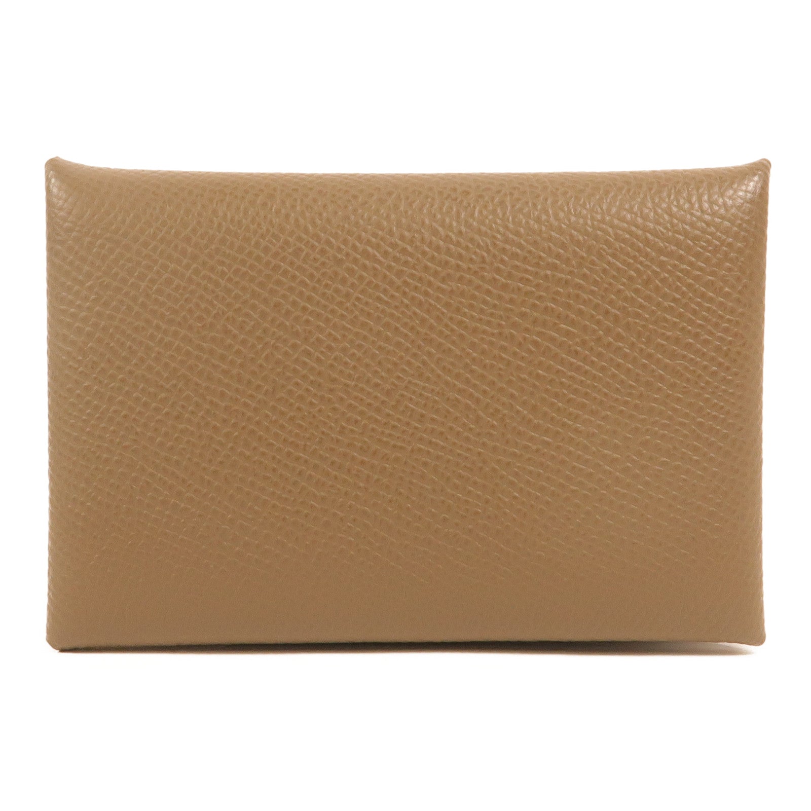 HERMES Epsom皮革Calvi卡片套Etoupe