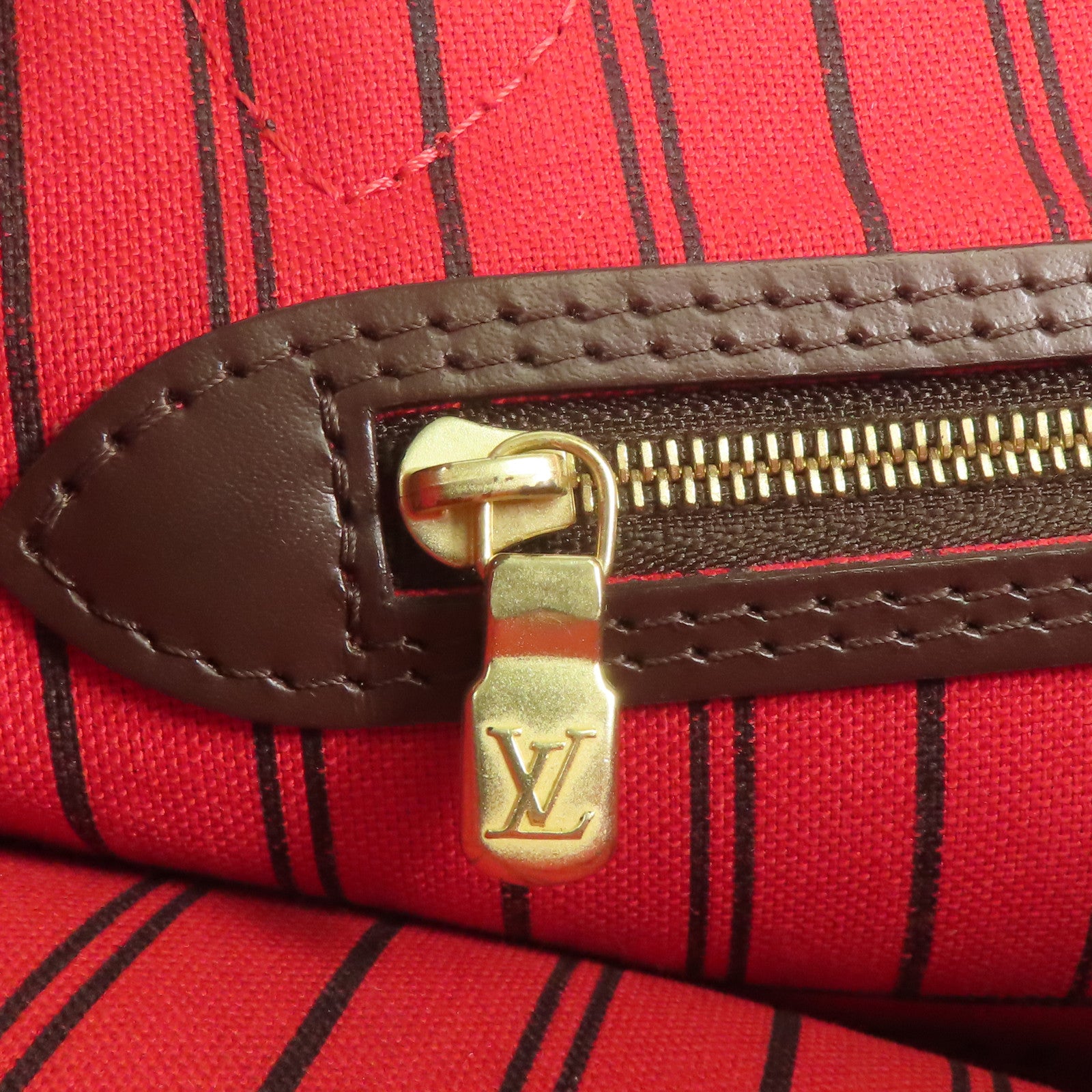 LOUIS VUITTON LV GHW Neverfull PM Tote Bag M40155 Damier Ebene Brown