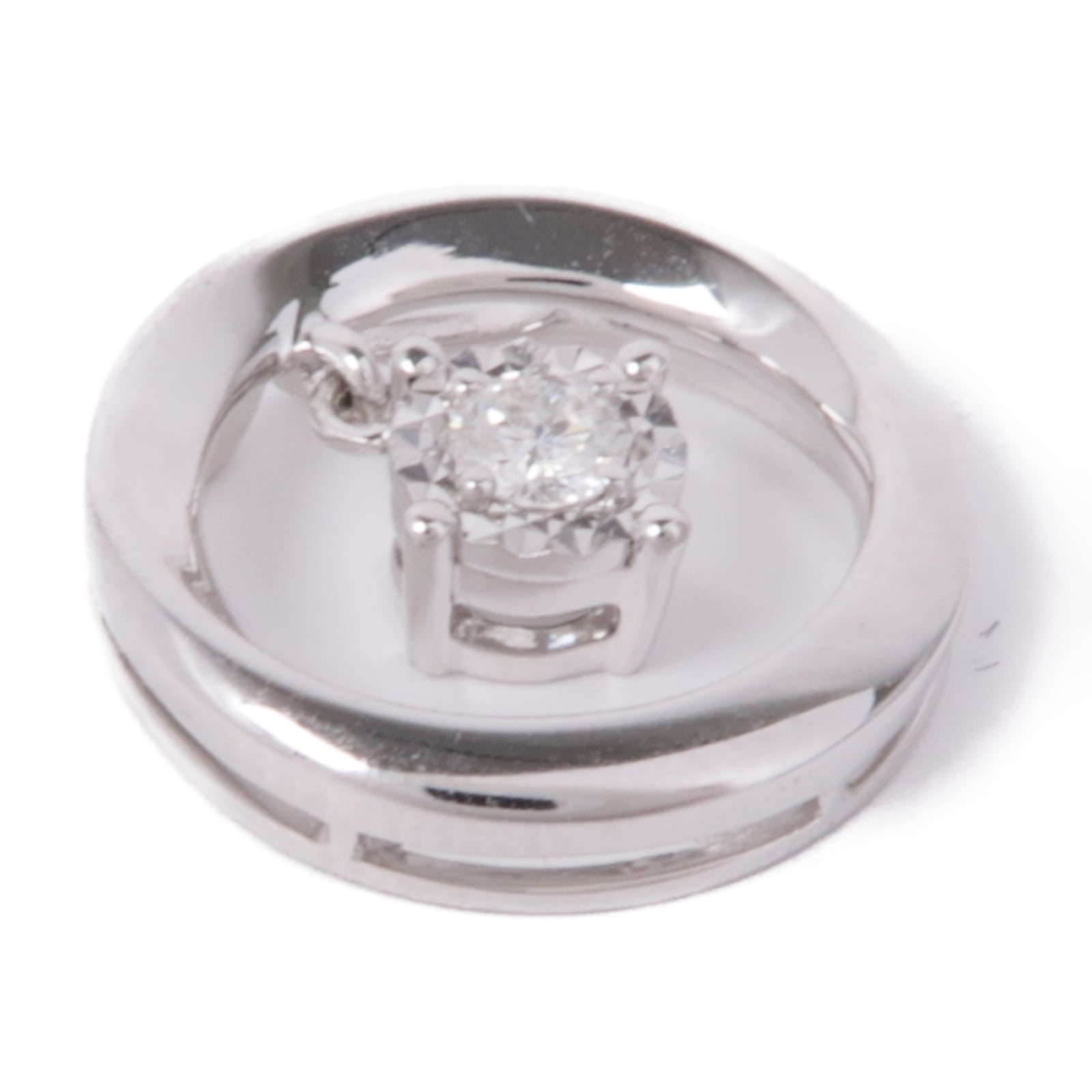 JEWELRY 18K白金Diamond Pendant Top鑽石吊墜