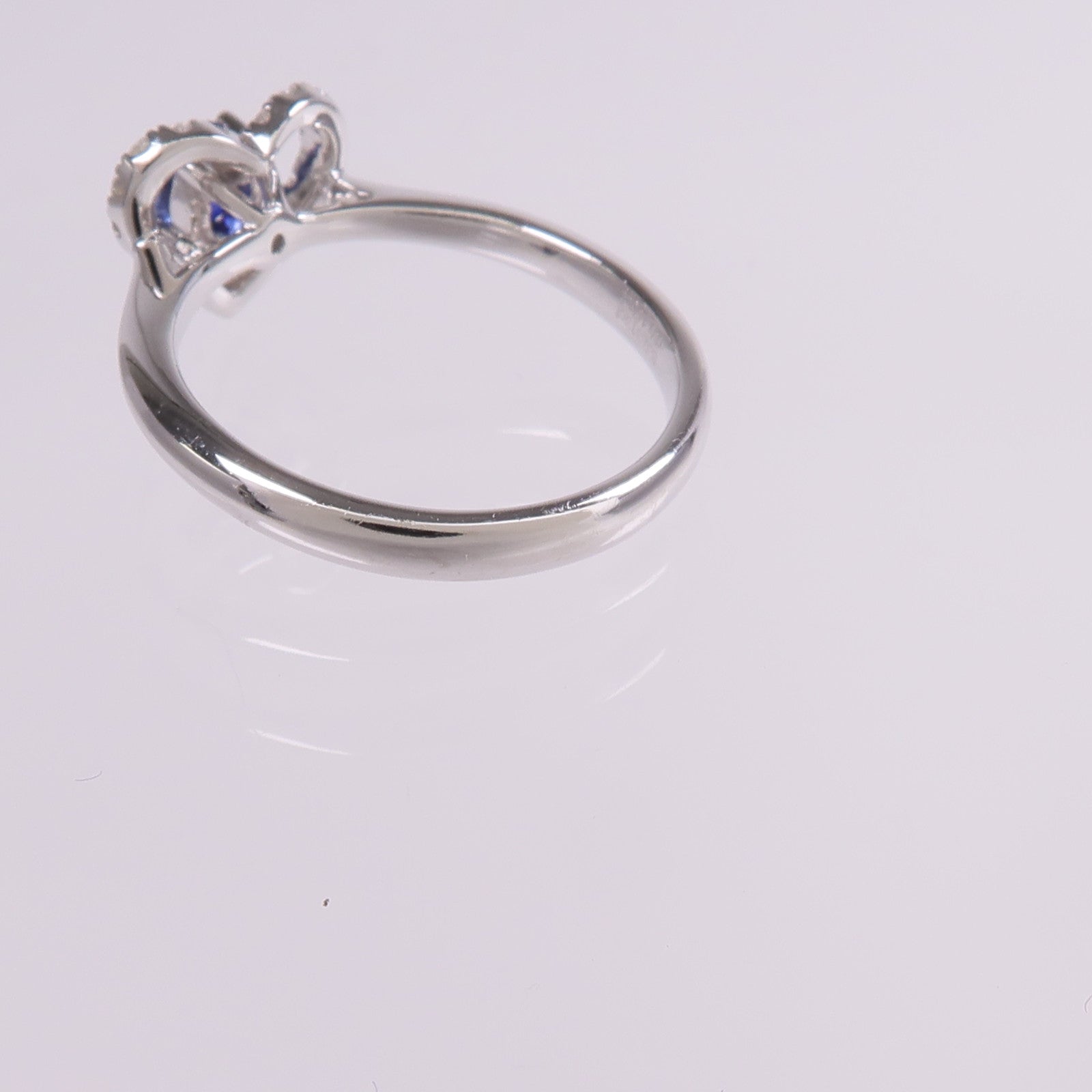 JEWELRY 【激減優惠】18K白金Sapphire Diamond Ring藍寶石/鑽石戒指US#6