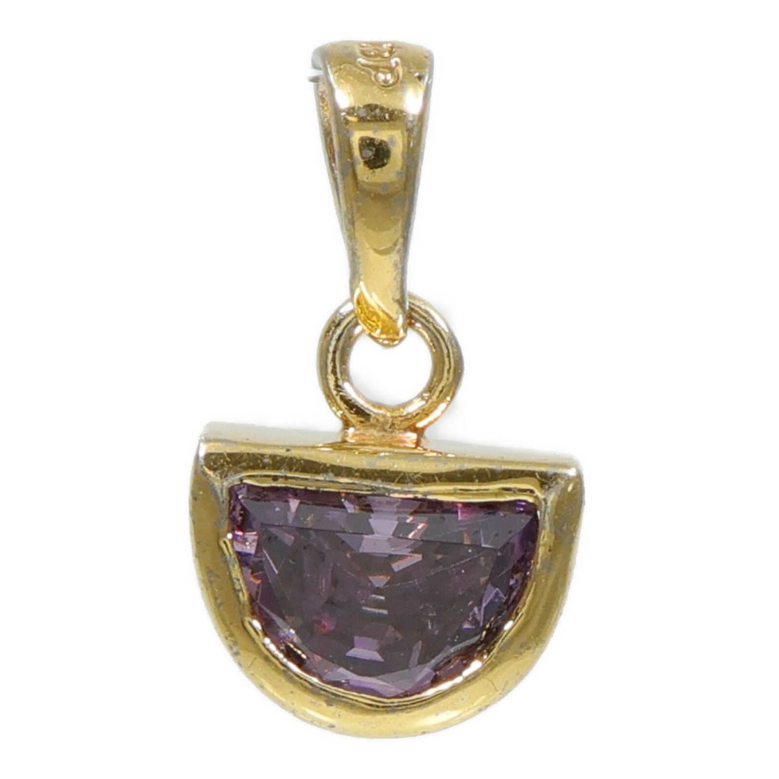 JEWELRY 18K黃金Amethyst Pendant Top紫水晶吊墜