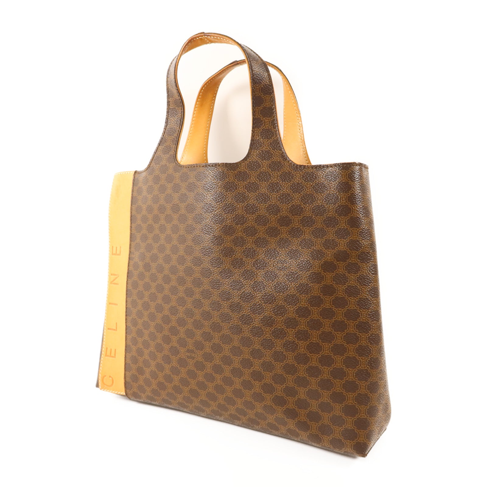 CELINE 塗層帆布Handbag金扣手挽袋