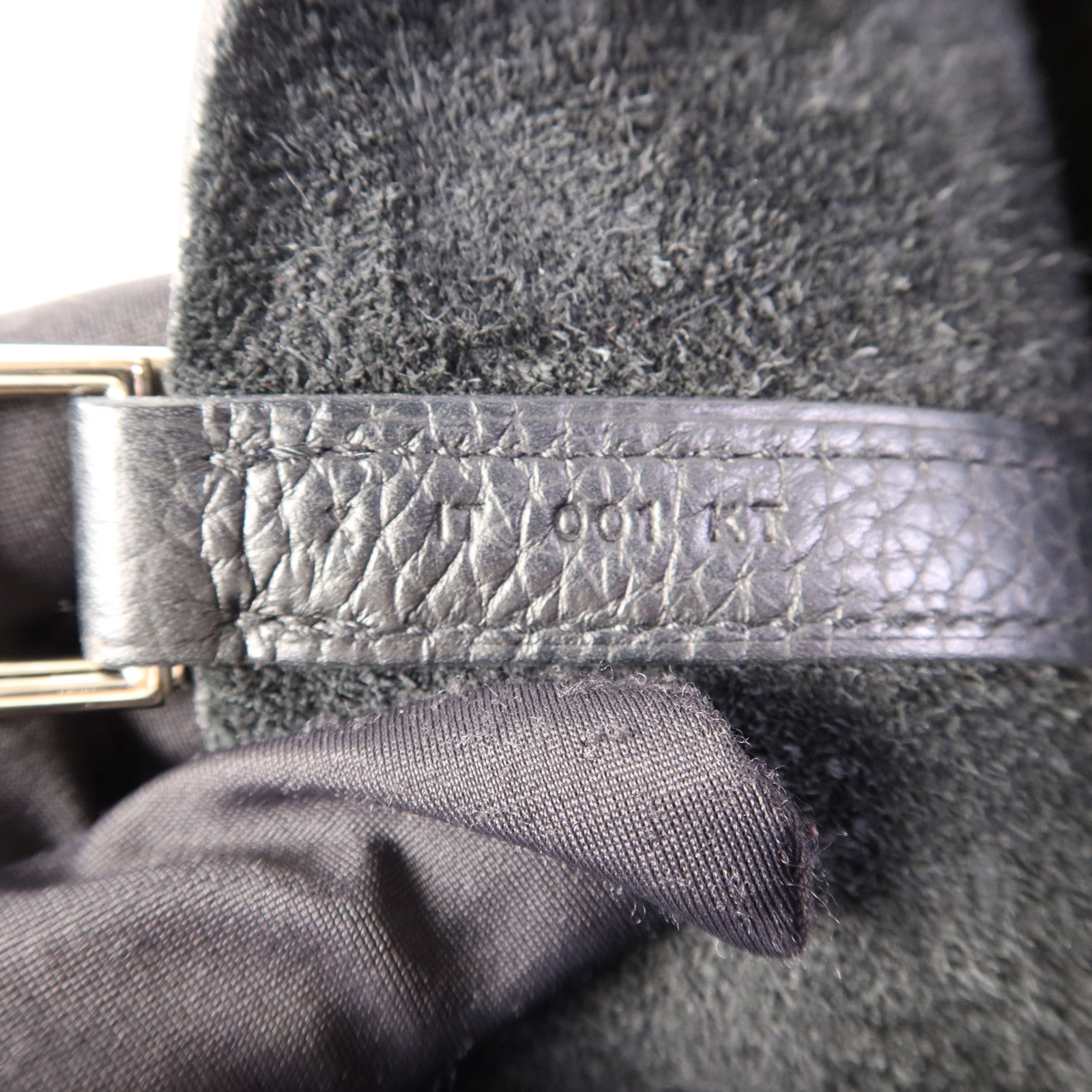 HERMES Clemence皮革Picotin MM銀扣手挽袋Noir